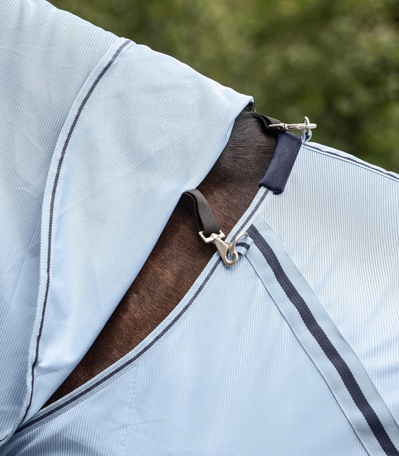 WALDHAUSEN Protect - Manta antimoscas con cuello desmontable, 115 cm, color azul