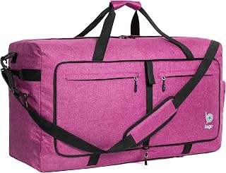 X - Large Holdall Bag Luggage- Foldable Travel Bag for Overnight - 100L 29" X - Large Holdall Bags for Men and Women with Shoe Pocket - use as Weekend Traveling Sports Hospital Bag (SnowPurple)