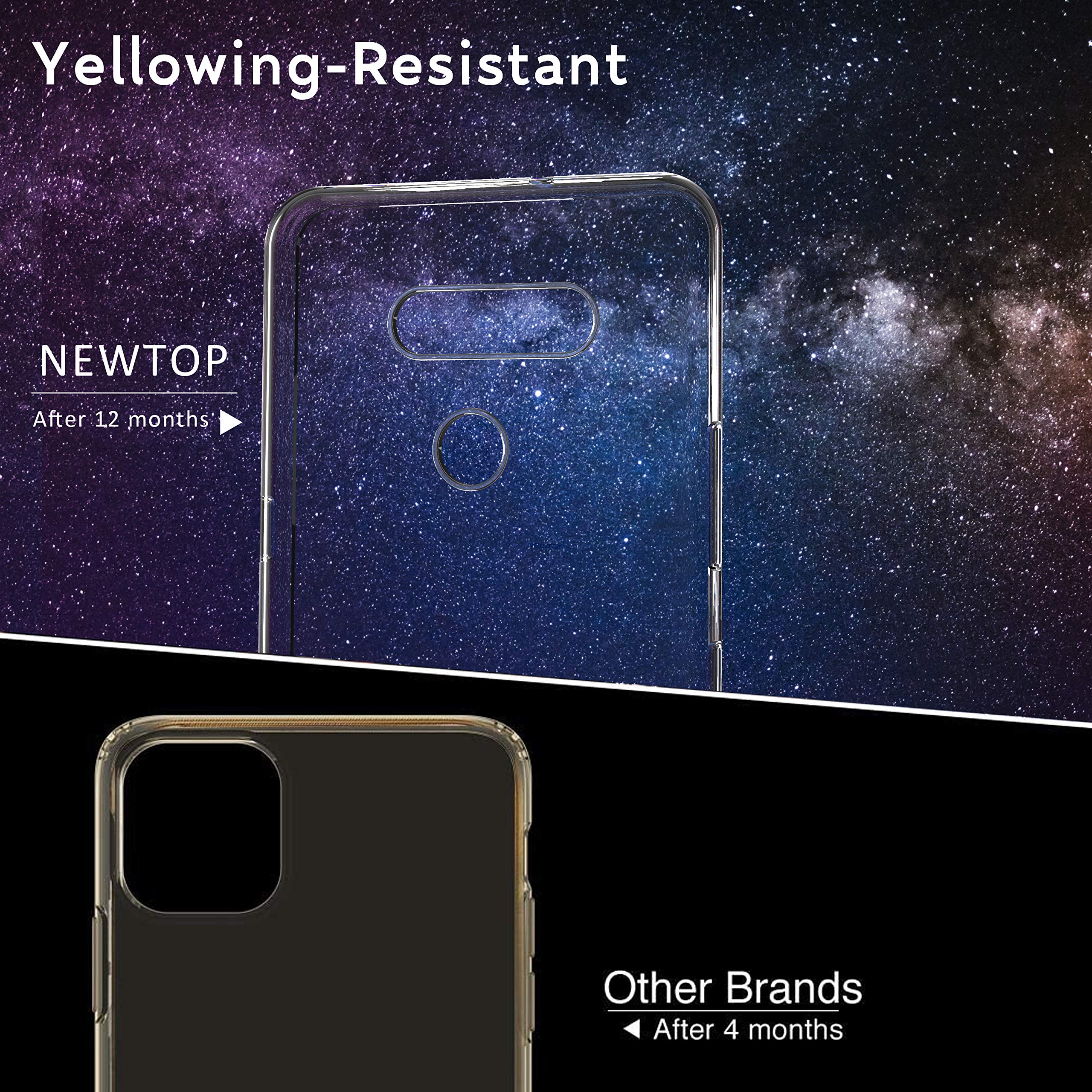 REY Cover In Gel TPU Trasparente Per LG Q60 - LG K50, Ultra Sottile 0,33 Mm, Morbido Flessibile, Custodia Silicone - Foto 7