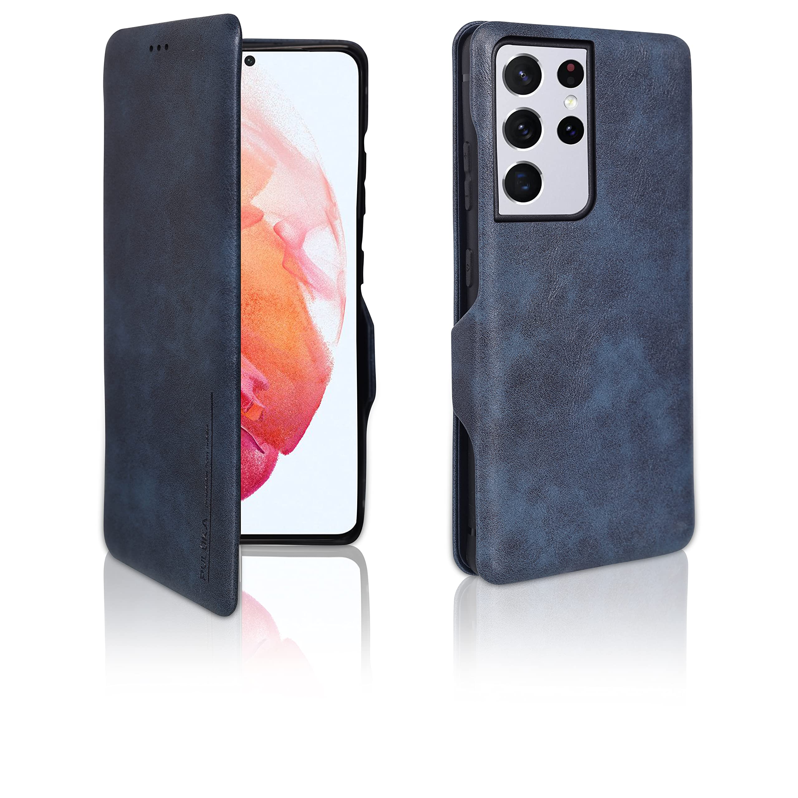 PULOKA Sleek Flip Case - Compatible for Galaxy S21 Ultra - Premium Vegan Leather Phone Cover with Card Slot - Slim, Durable, Privacy Protection - Kickstand Function - Elegant Wallet Cases - Black (B0DJFCGCW7) Amazon Price History, Amazon Price Tracker