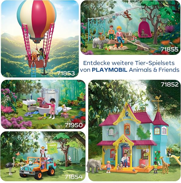 PLAYMOBIL | Animals & Friends | Kunterbunte Tier-Villa | Spielzeug ab 4 Jahren | Geschenk für Kinder | Fördert Kreativität & Umgang mit Tieren | Mit Tieren, Figuren & Zubehör | 71852 - 5