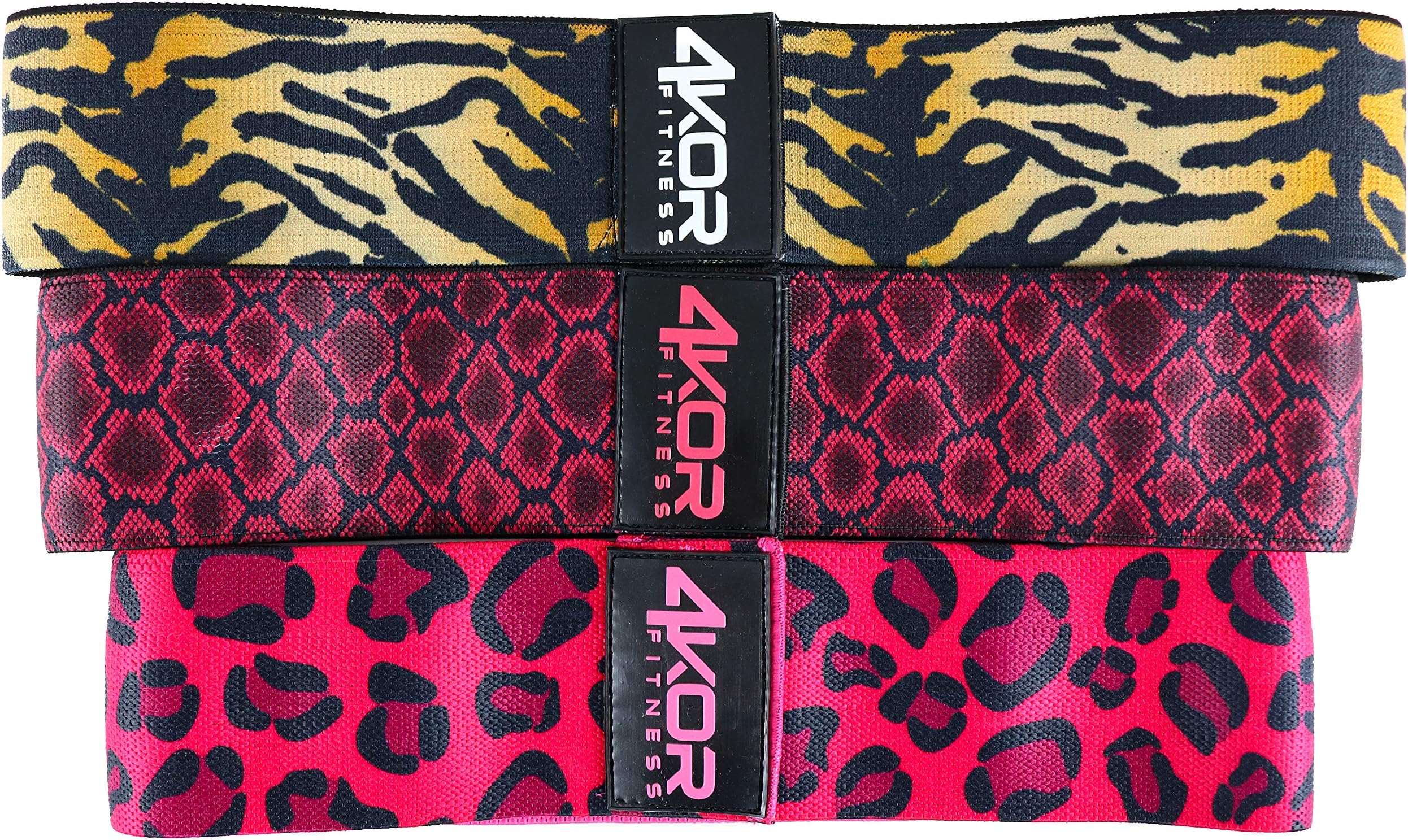 Resistance Loop Band Set by 4KOR Fitness, Perfect for CrossFit, Yoga, Physical Therapy, and Booty Building