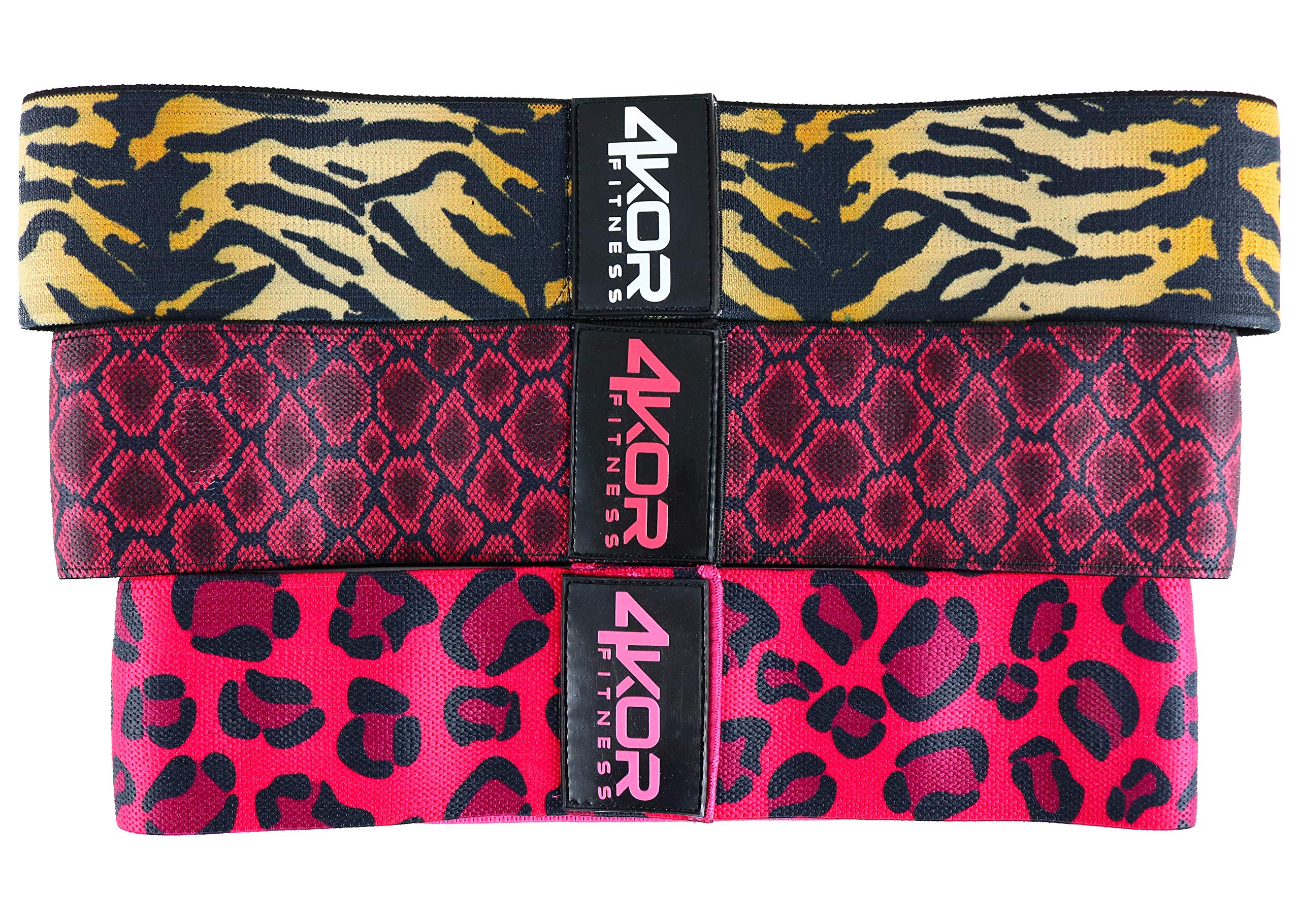 Resistance Loop Band Set by 4KOR Fitness, Perfect for CrossFit, Yoga, Physical Therapy, and Booty Building