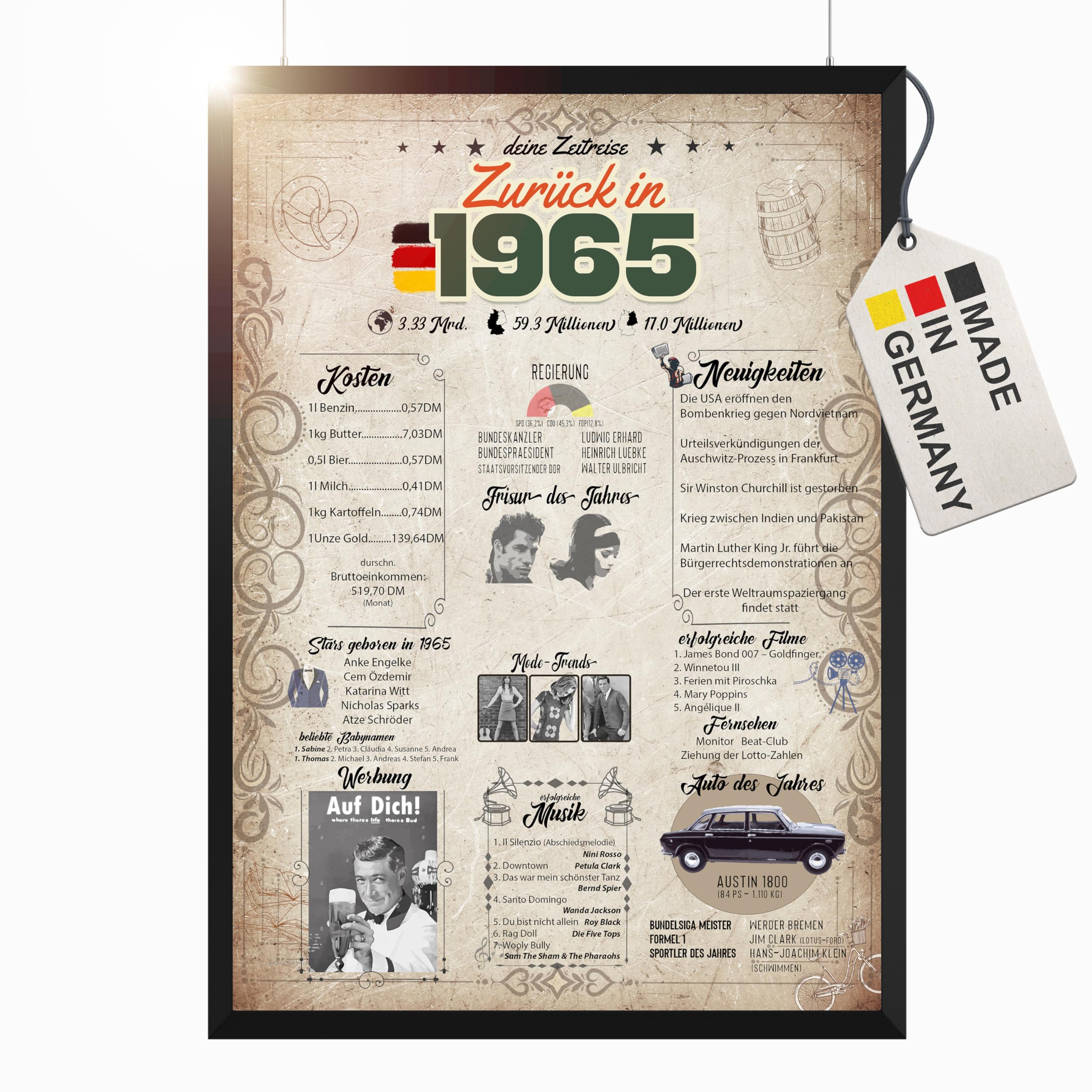 Huxters Geburtstagskarte – Lustig & Frech Für 60. Geburtstag (Männer/Frauen), 350 G/m² Papier