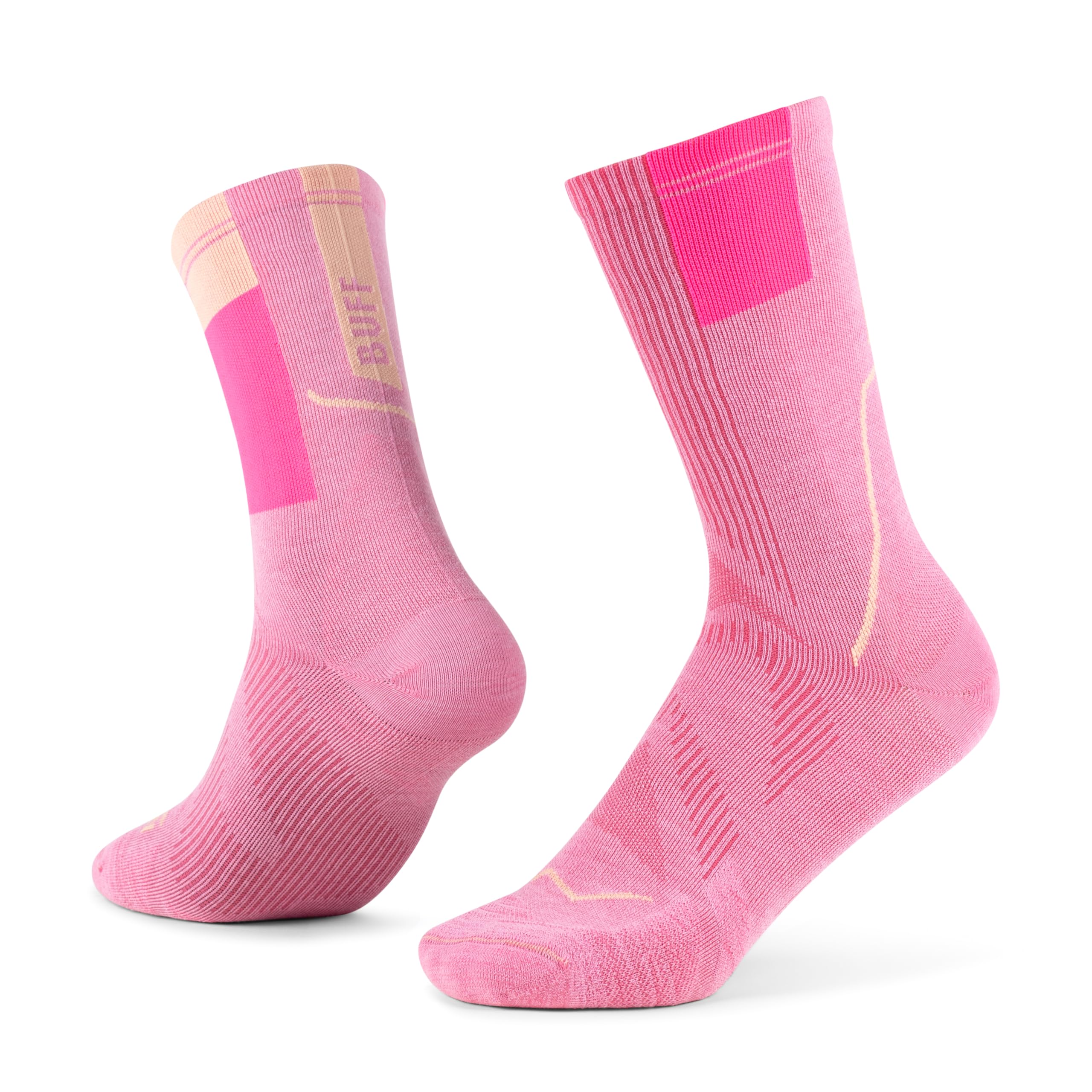 Buff®| Socks Coolnet Crew Fresh, Odor-Control, Breathable, Comfortable, Sports, Compression M Pink
