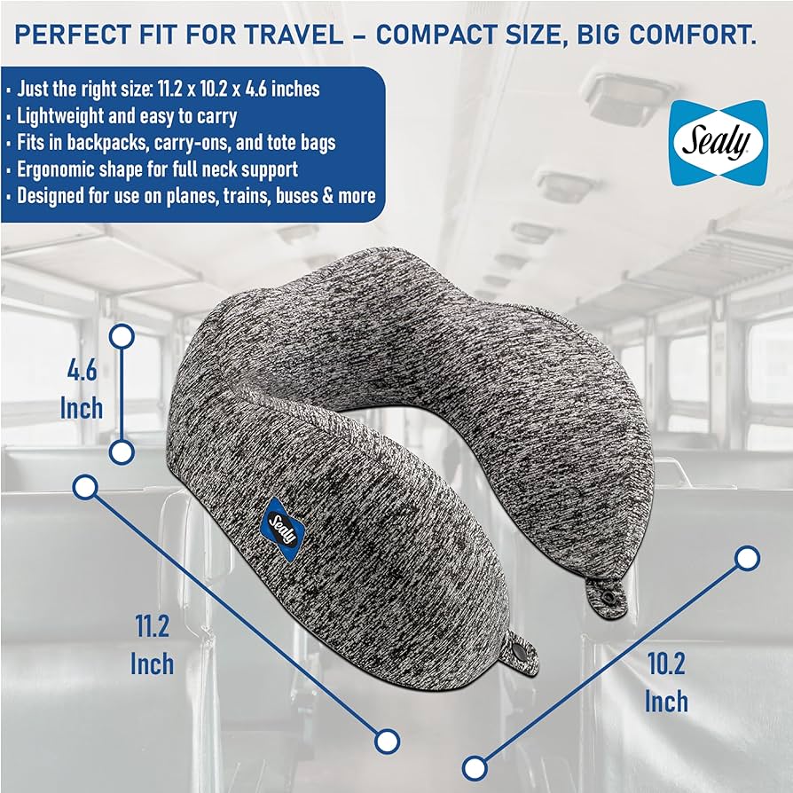♡SEALYシーリー 2WAY NECK PILLOW♡ Amazon.com: Sealy Travel Pillow – Airplane Pillow for Neck
