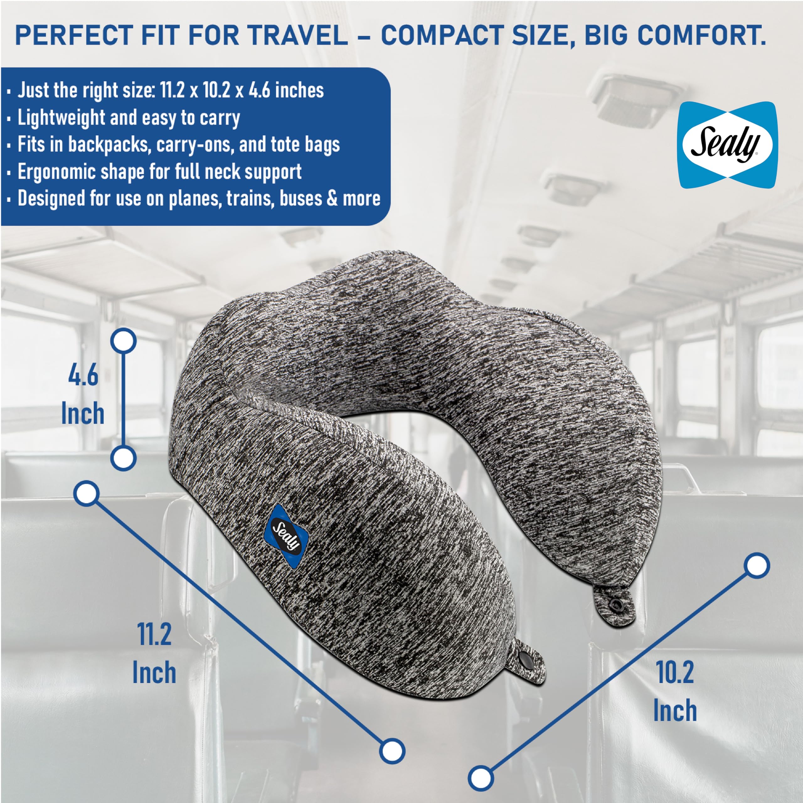 ♡SEALYシーリー 2WAY NECK PILLOW♡ Amazon.com: Sealy Travel Pillow – Airplane Pillow for Neck