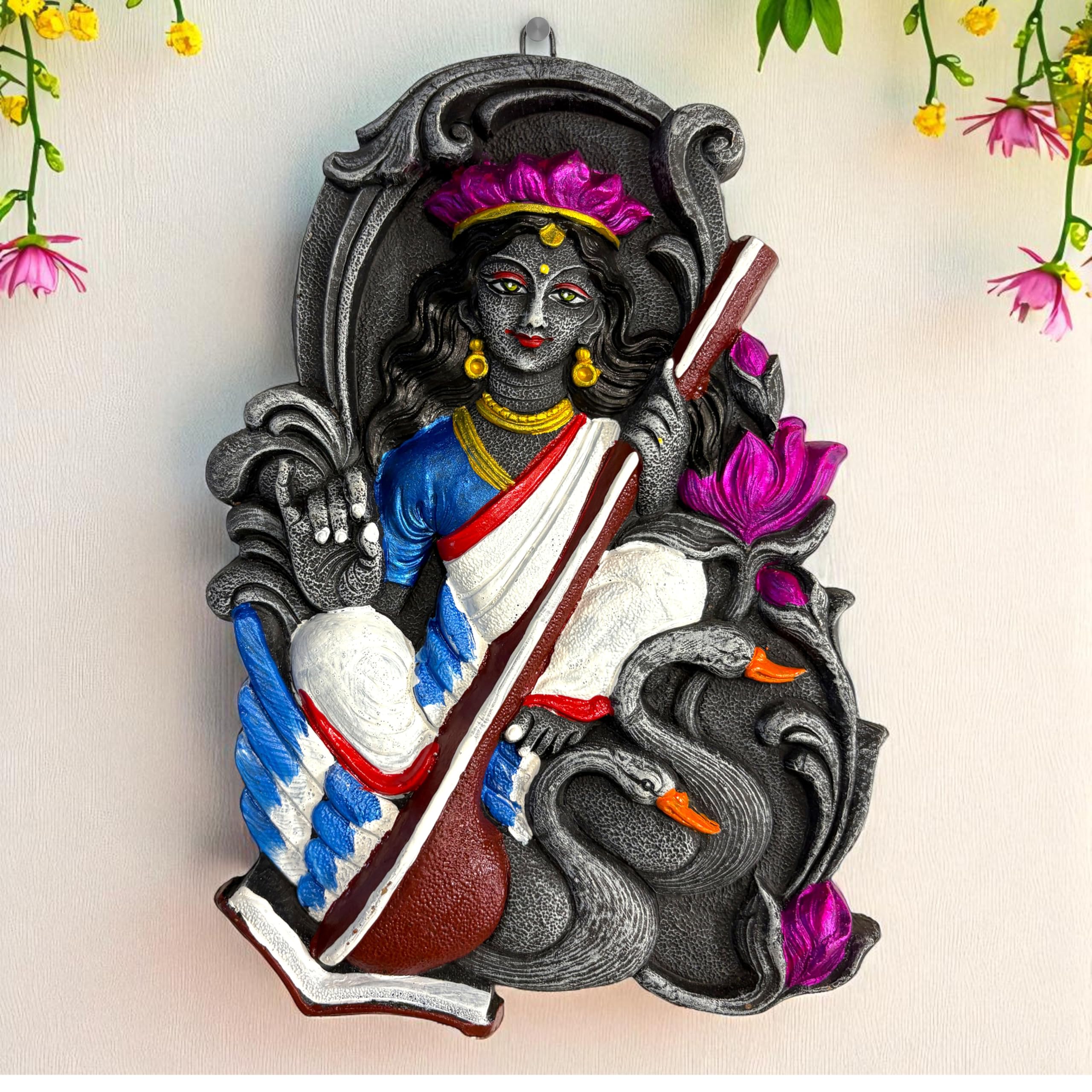 Shiv Parvati Terracotta Wall Hanging - Divine Home Decor -27