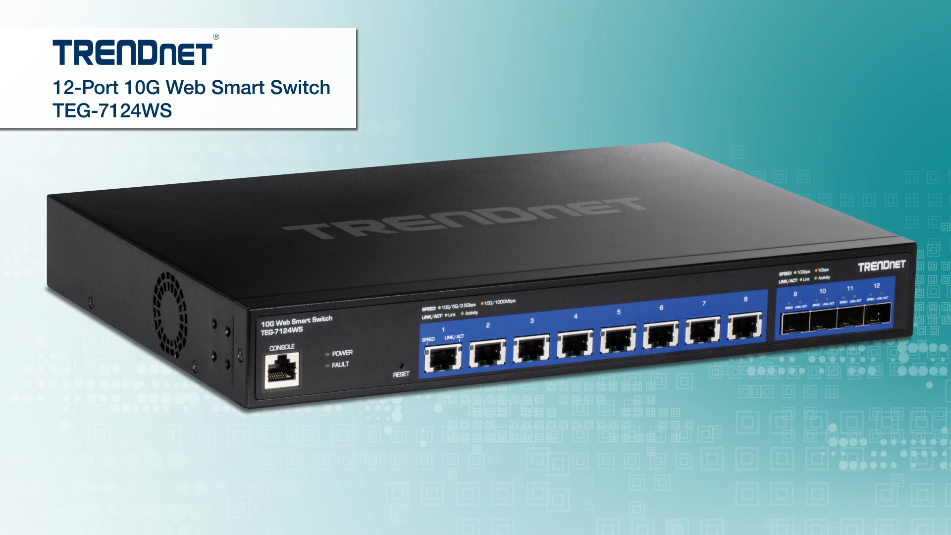 Amazon.com: TRENDnet 12-Port 10G Web Smart Switch, TEG-7124WS, 8 x