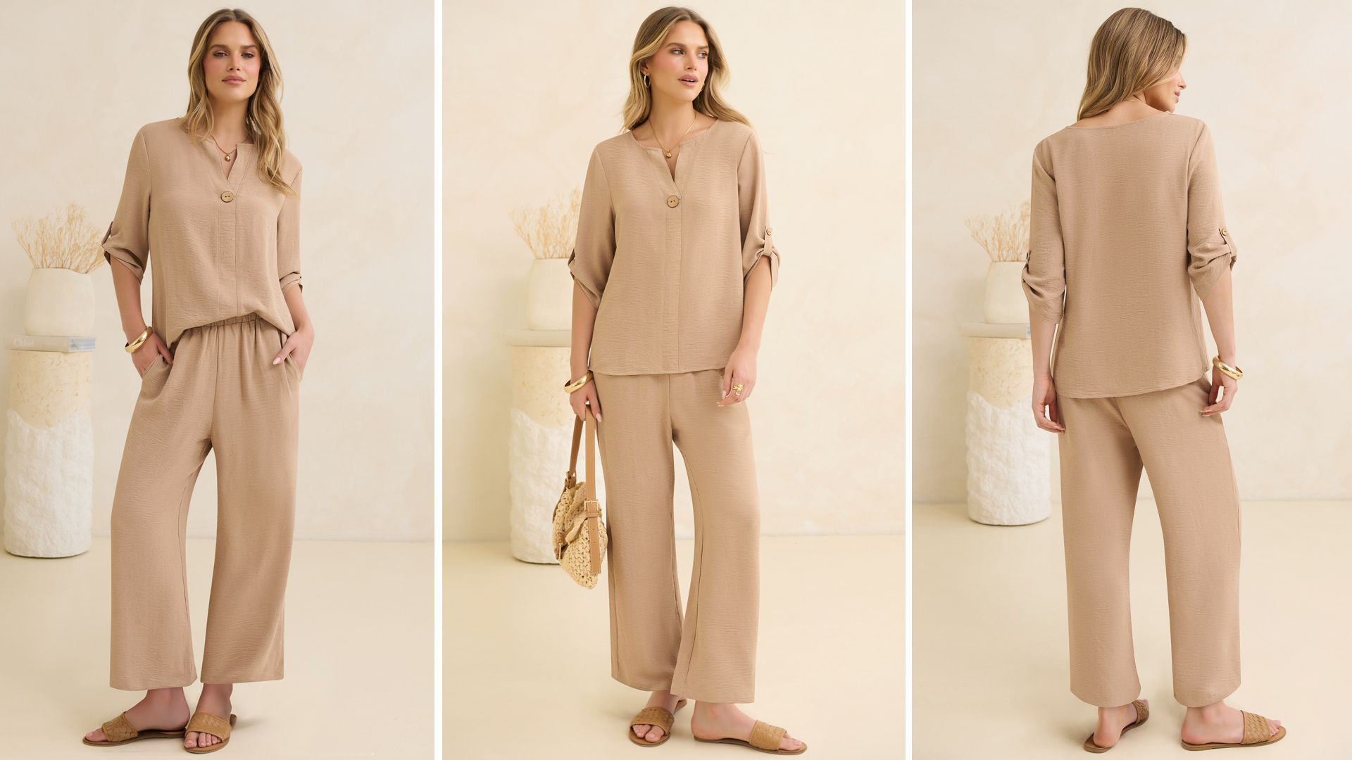 Amazon.com: ANRABESS Womens Summer 2 Piece Lounge Sets 3/4 Sleeve