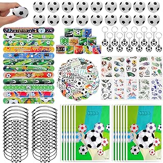 Kolewo4ever 294 Pieces Soccer Party Supplies Set Bulk Sports Goodie Bag Fillers for Soccer Party Gifts Bags