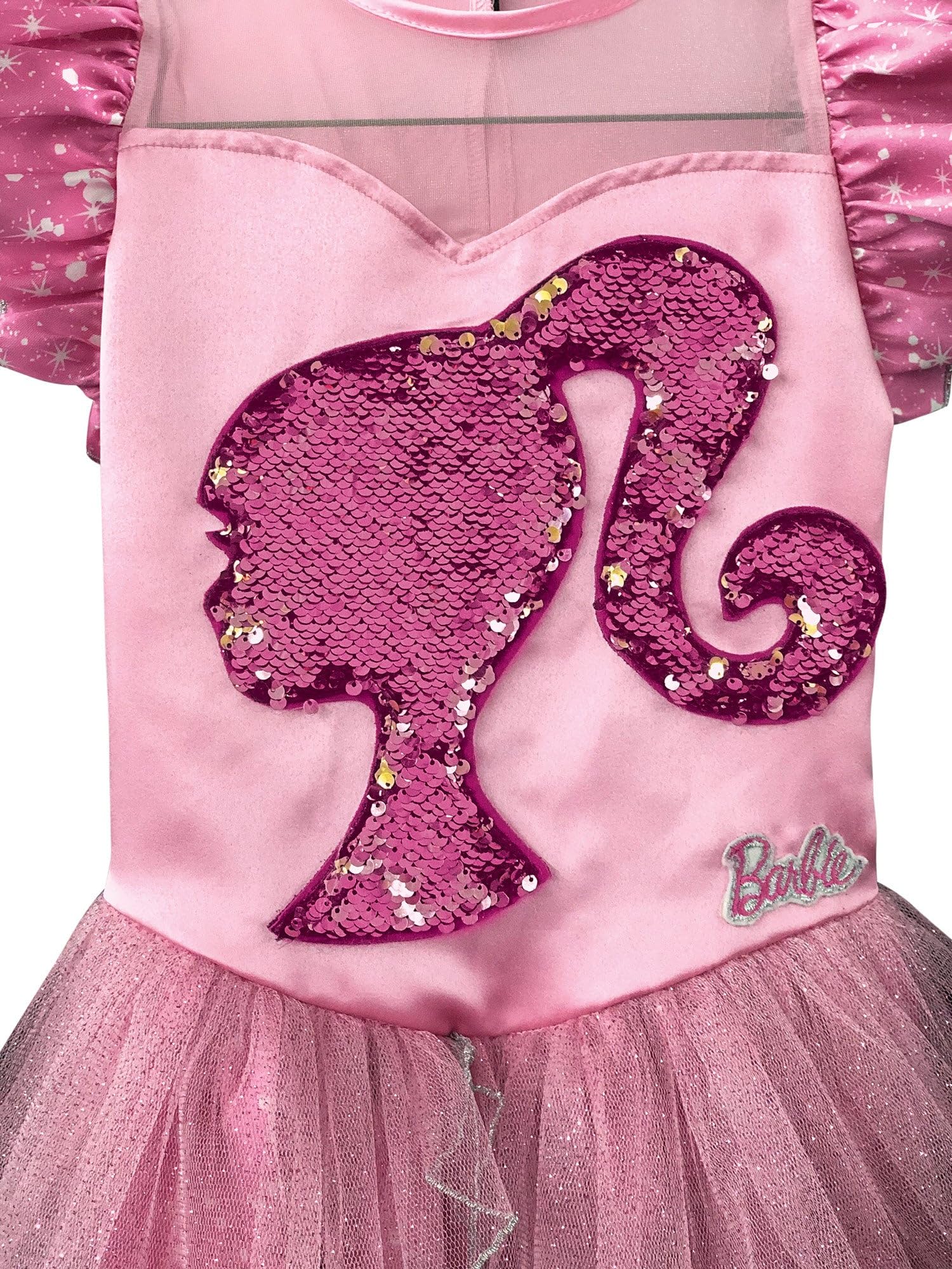 Rubies Disfraz Barbie Princesa para niñas, Vestido rosa con lentejuelas y tiara, Oficial Mattel Barbie para navidad, carnaval, cumpleaños y halloween