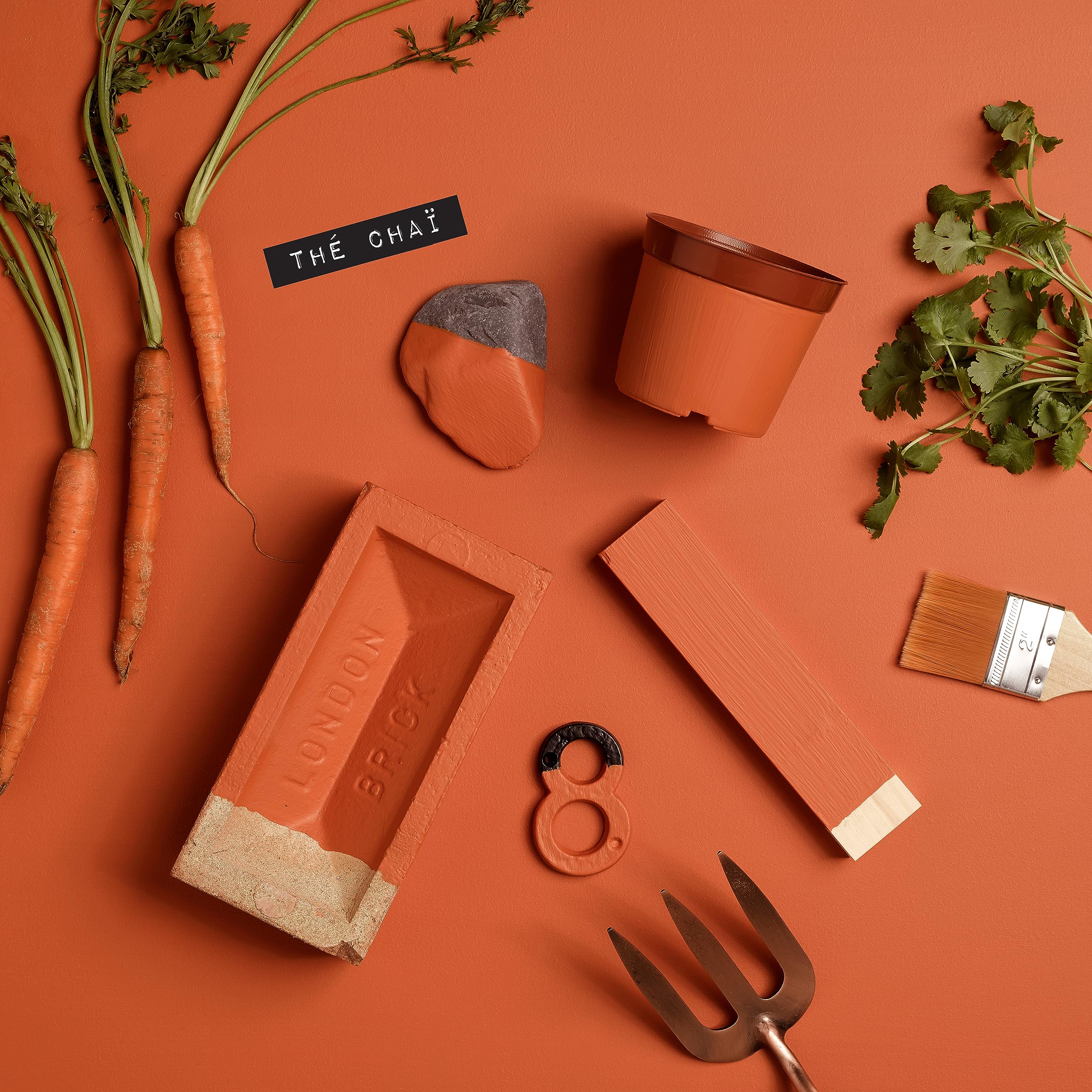 Rust-Oleum Peinture Orange Résistante à l'humidité pour Jardins, Finition Satinée - Thé Chaï 750ml