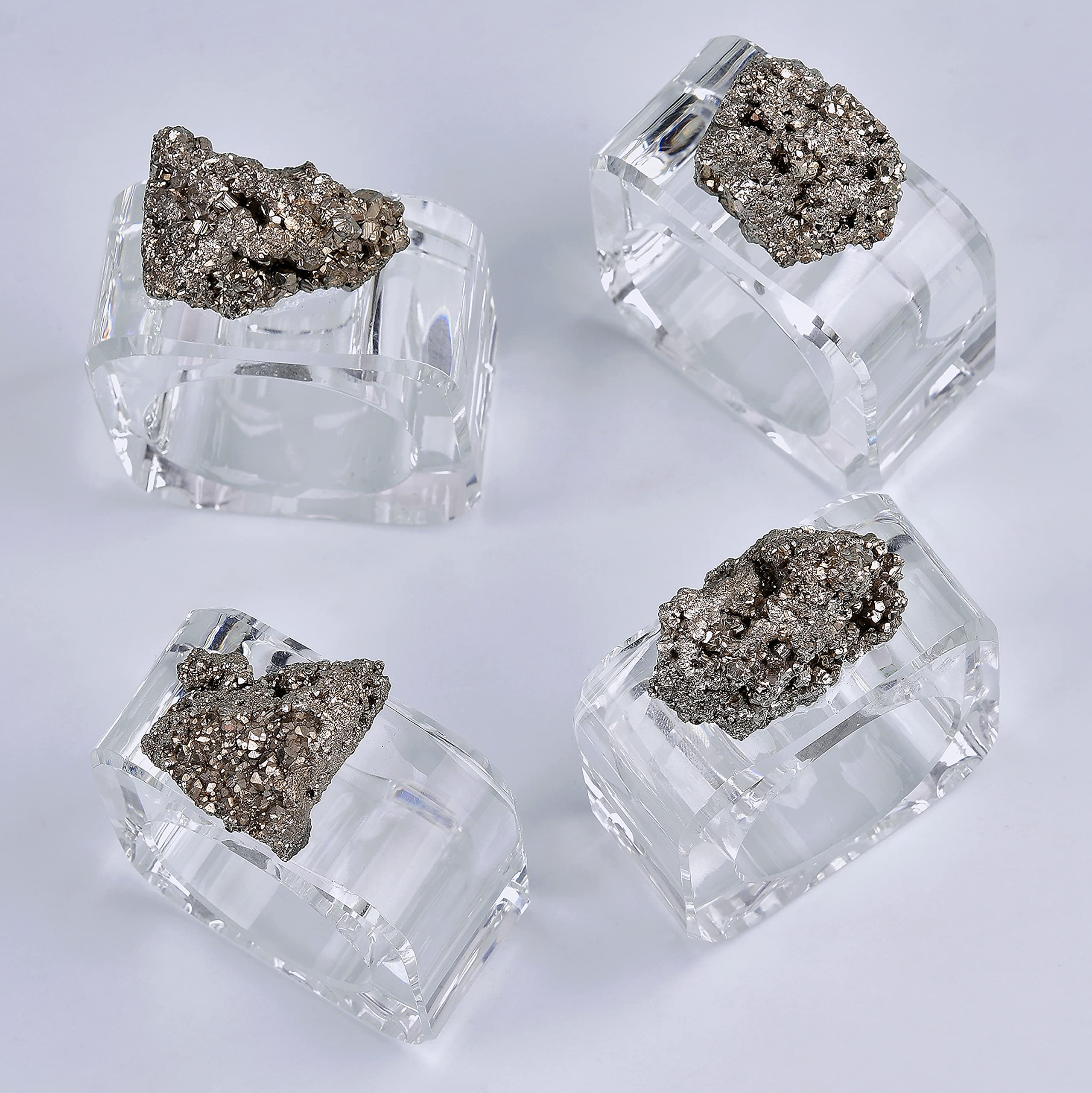 NUUTAJARVI ガラス製ナプキンリング 4個セット NUUTAJARVI ガラス製