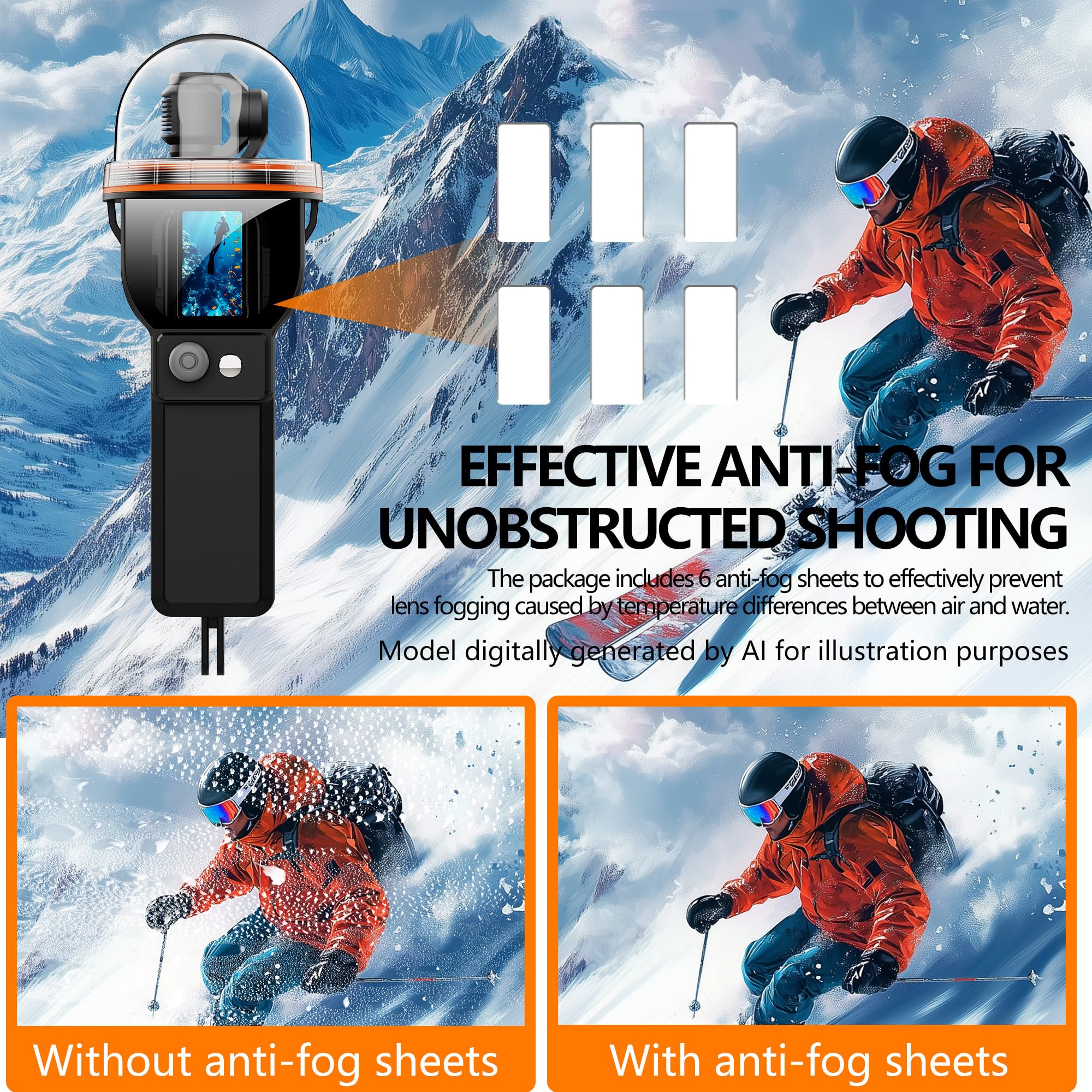 Carcasa impermeable para DJI Osmo Pocket 3, color negro