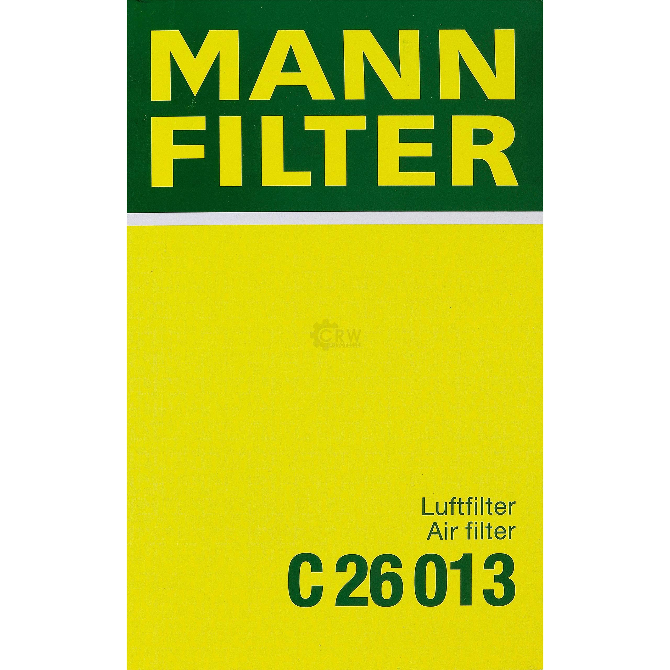 Set di filtri 8 litri MANNOL olio motore Diesel TDI 5W-30 API SN/CF MANN-FILTER filtro aria filtro abitacolo filtro olio filtro olio filtro carburante filtro carburante