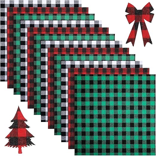 12 Pieces Buffalo Plaid Heat Transfer Vinyl, Checkered
