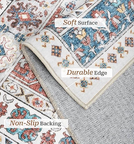 Miniatura 4 de zesthome Alfombras de área de 5 x 7 pies, ultrafina, lavable, resistente a las manchas, antideslizante, para sala de estar, dormitorio, alfombra