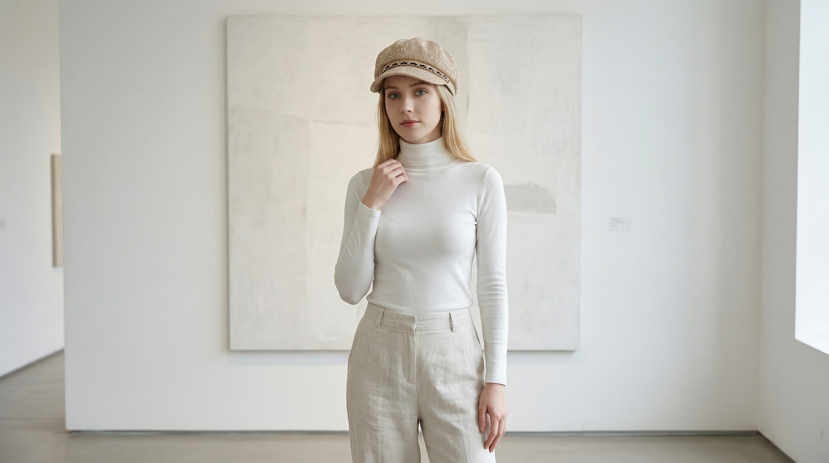 Gorra Octogonal de Mujer con Lentejuelas miniatura 7
