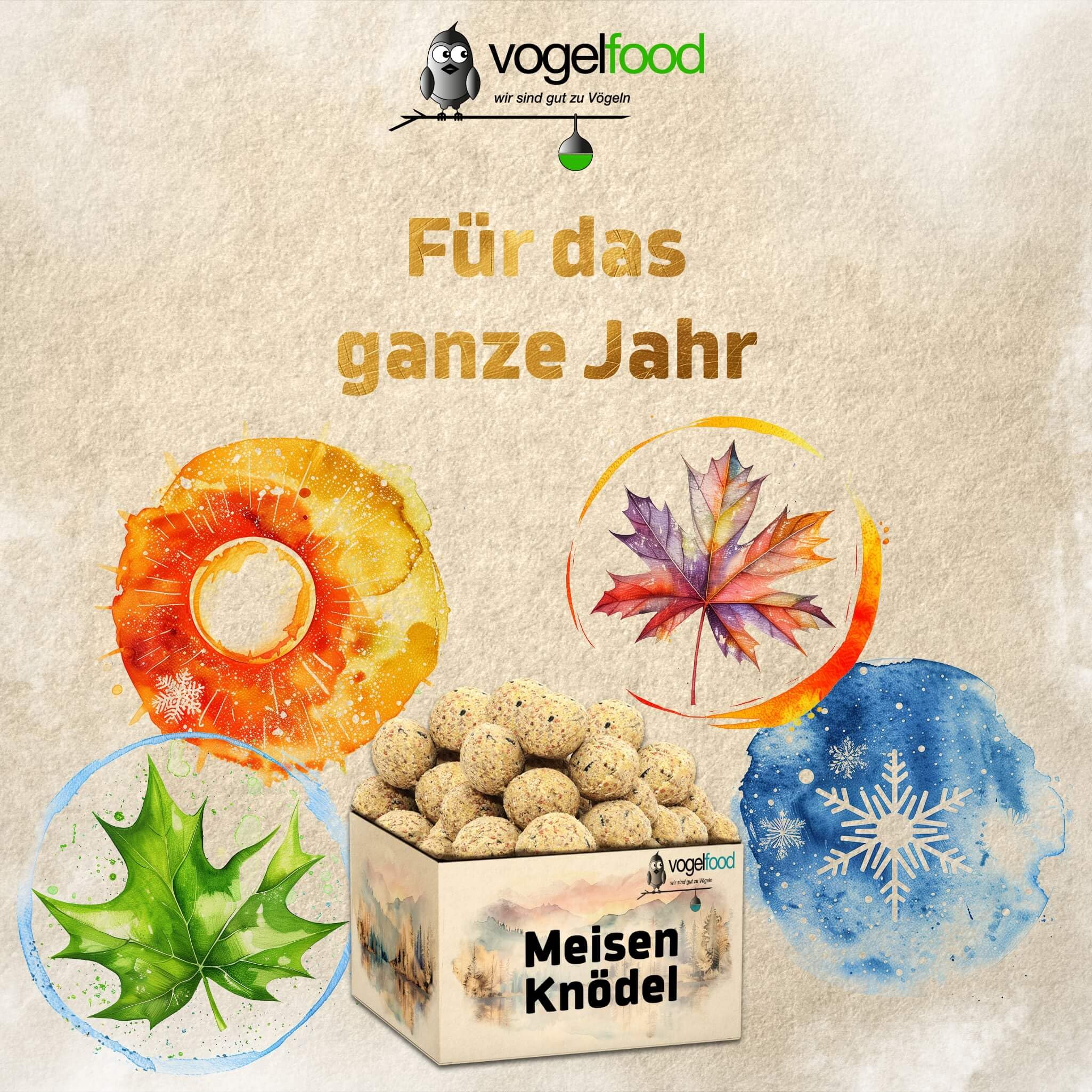 200 Stück ohne Netz Meisenknödel Marke "Vogelfood" Vogelfutter Wildvogelfutter Ganzjahresfutter Fettfutter