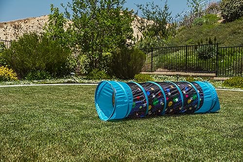 Vista 6 de Pacific Play Tents 41410 - Túnel de gateo Galaxy de 6 pies para niños con estrellas que brillan en la oscuridad Rojo, amarillo