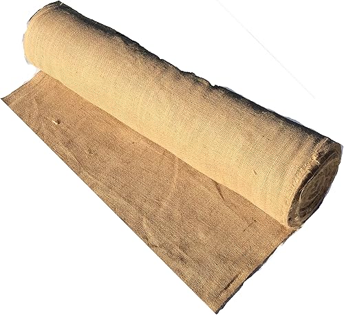 Miniatura 3 de AAYU Brand - Rollo de tela de arpillera prémium de 45 pulgadas de ancho x 20 yardas de largo  10 onzas no se deshilachan ecológicas, telas de yute