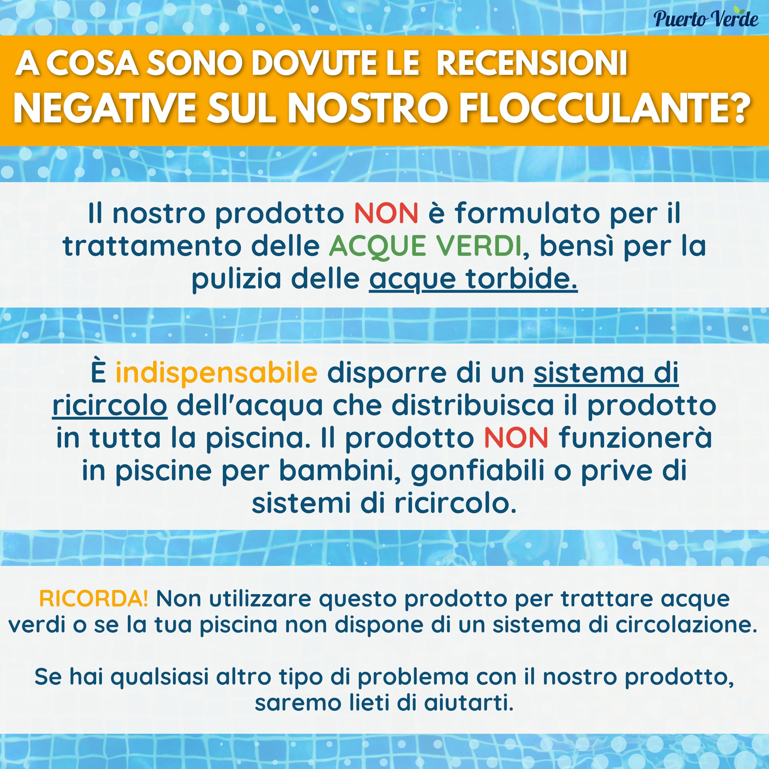 Flocculante Naturale 64 Trattamenti. Flocculante per Grandi Piscine e Spa. | Eliminatore di Torbidità per Acque Cristalline. Chiarificatore in Granuli per Uso Sicuro. Produzione Europea.
