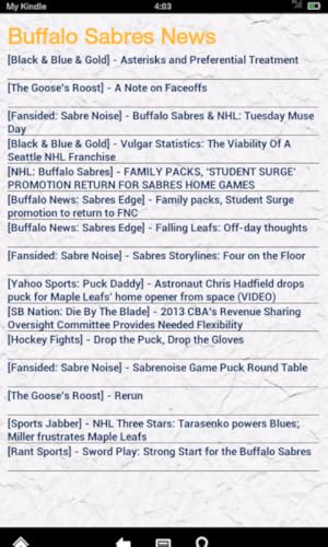 Buffalo Hockey News (Kindle Tablet Edition)