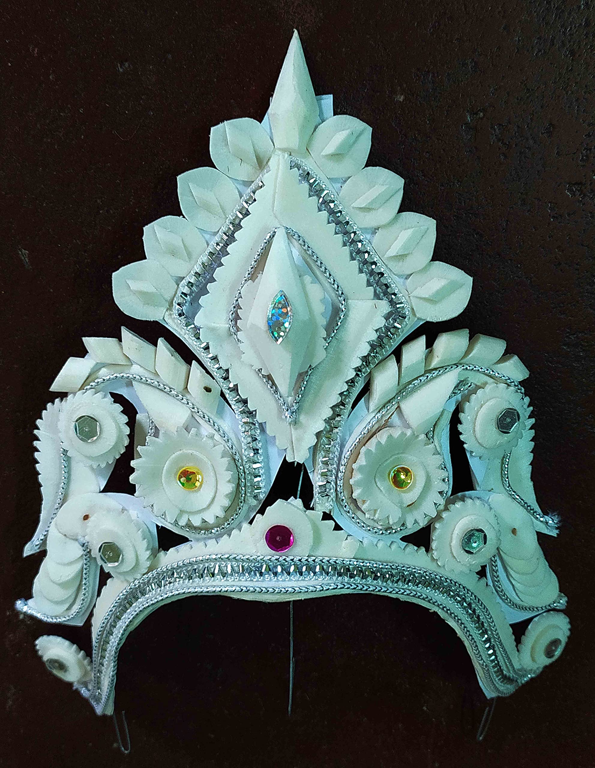 Natural Shola Bridal Crown, Urmila, Medium