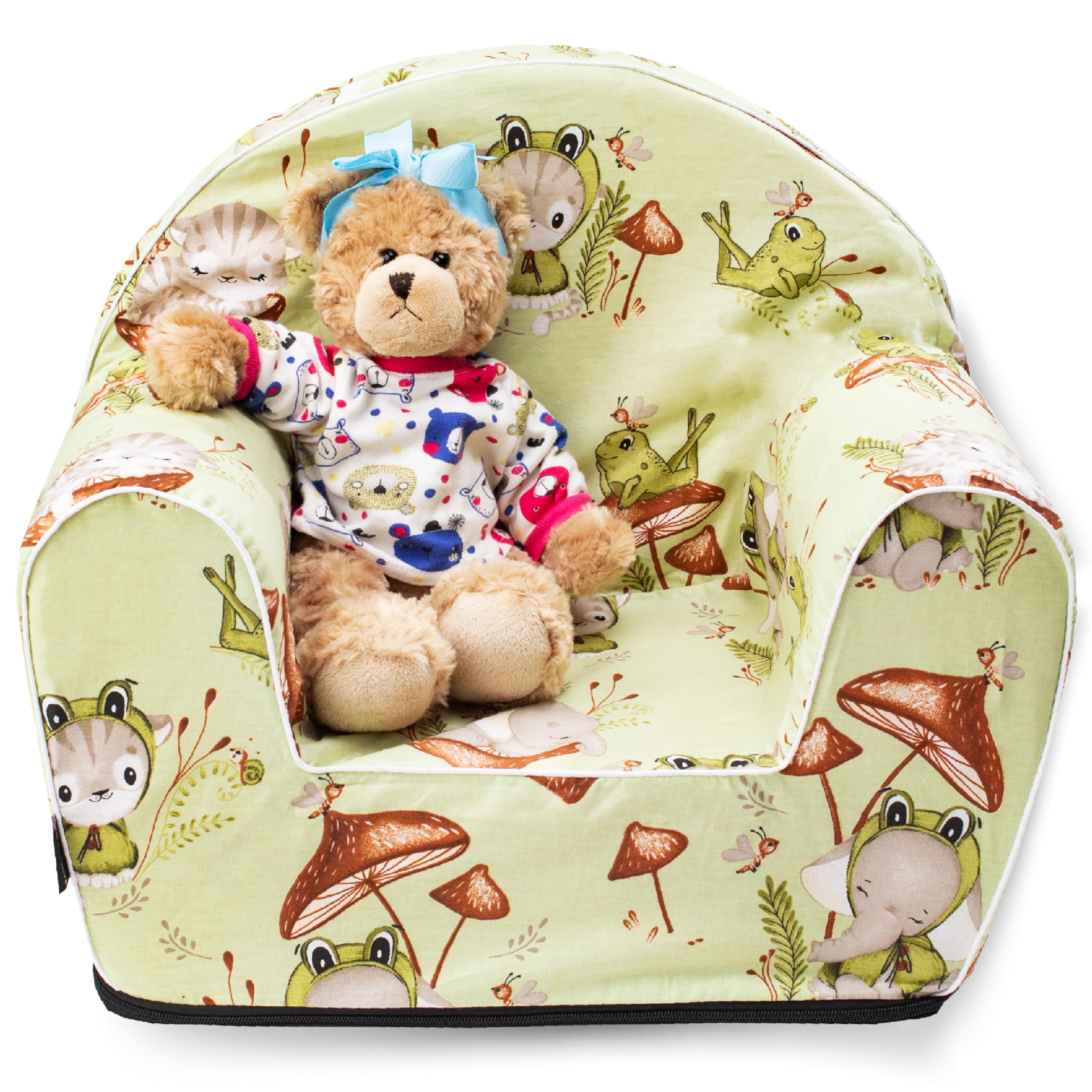 PinkZebra RIVESTIMENTO PER POLTRONA per Bambini in Gommapiuma, Rivestimento per Poltrona, Dimensioni: 51 x 34 x 42 cm, Seduta: 26 x 26 cm, Ecotex Standard 100, Rana & Amici