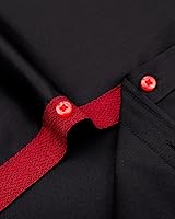 Vista 24 de Alimens & Gentle - Camisas de vestir con bolsillo y manga corta, de color liso y sin arrugas, estilo casual con botones, para hombres