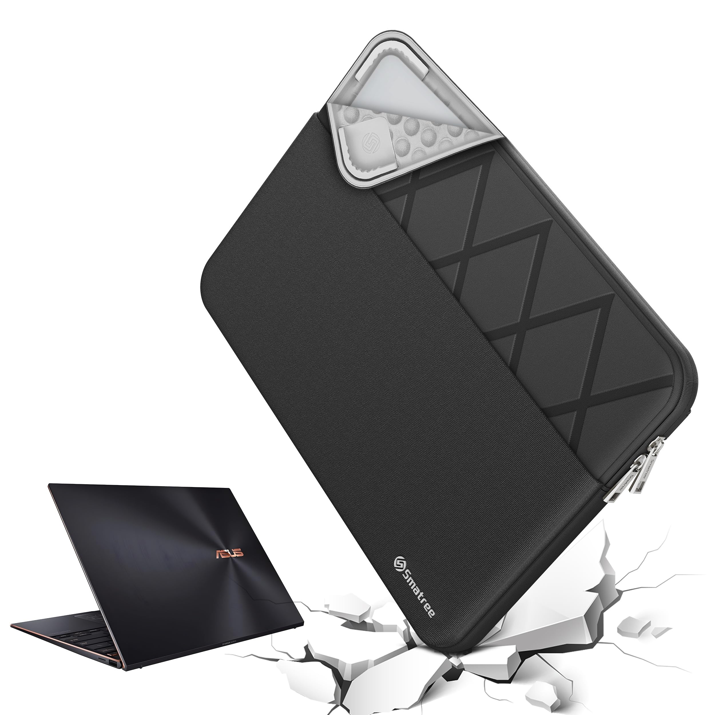 Smatree 15.6 inch Laptop Sleeve for ASUS Vivobook S 15 S5507 Copilot+PC/M3502/S3502/K3502/S533/S532/, Vivobook 15 F512/F1502/M1502/F1504, Vivobook S