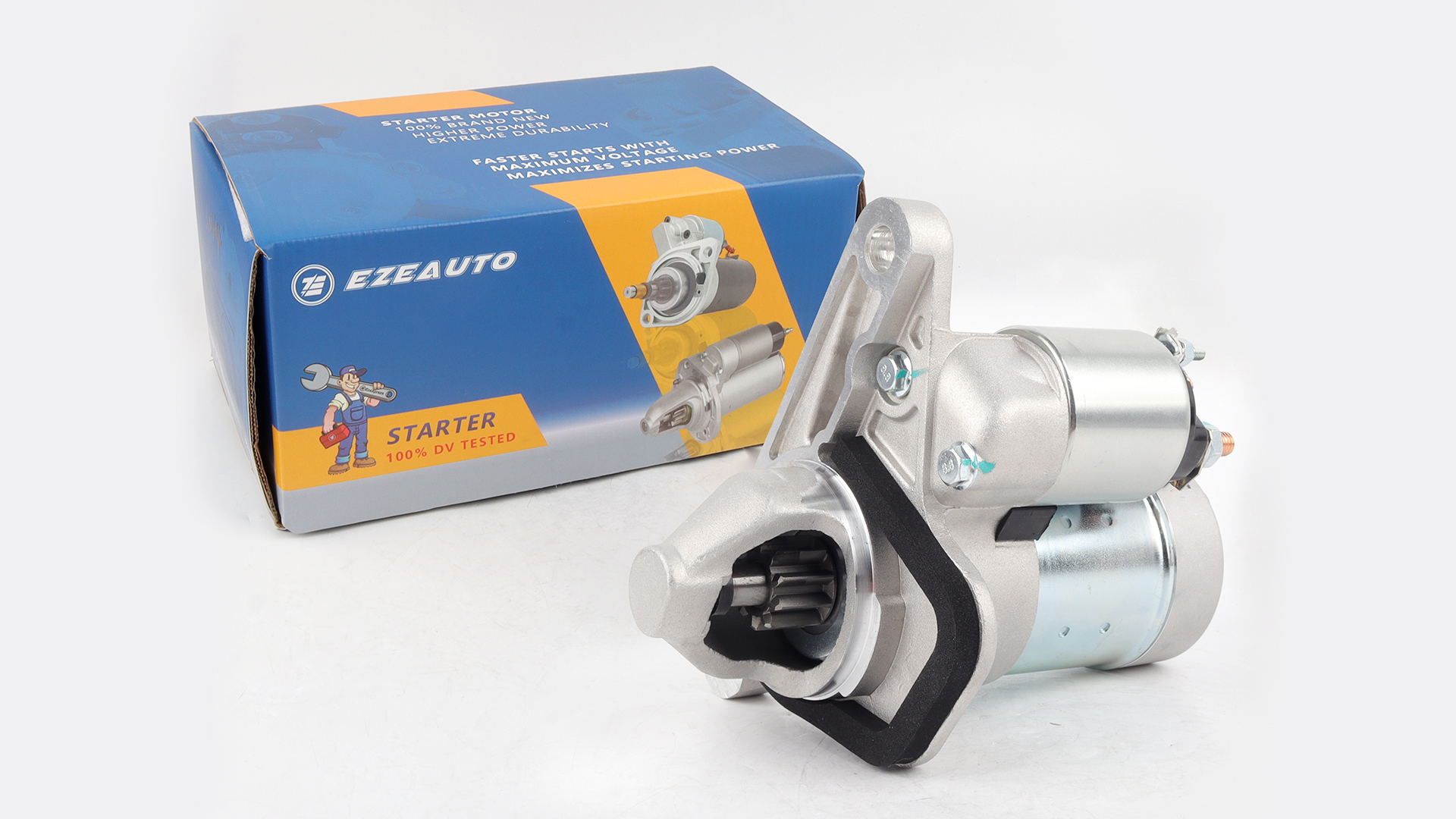 Image of Ezexpreze 17982 New Starter Replacement for Nissan Sentra 2.0L 1.8L 1.6L 07-19, Versa 1.8 07-12, Juke 11-17, Cube 09-14, NV200 13-21, Chevrolet City Express 15-18 L4 Engine OE# S114-902A 19317693