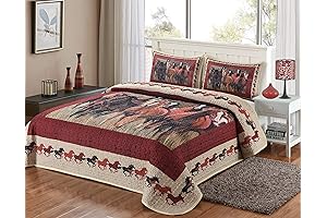 BestGiftEver Queen Size Horse Quilt: Unbridled Beauty for Your Bedroom Sanctuary