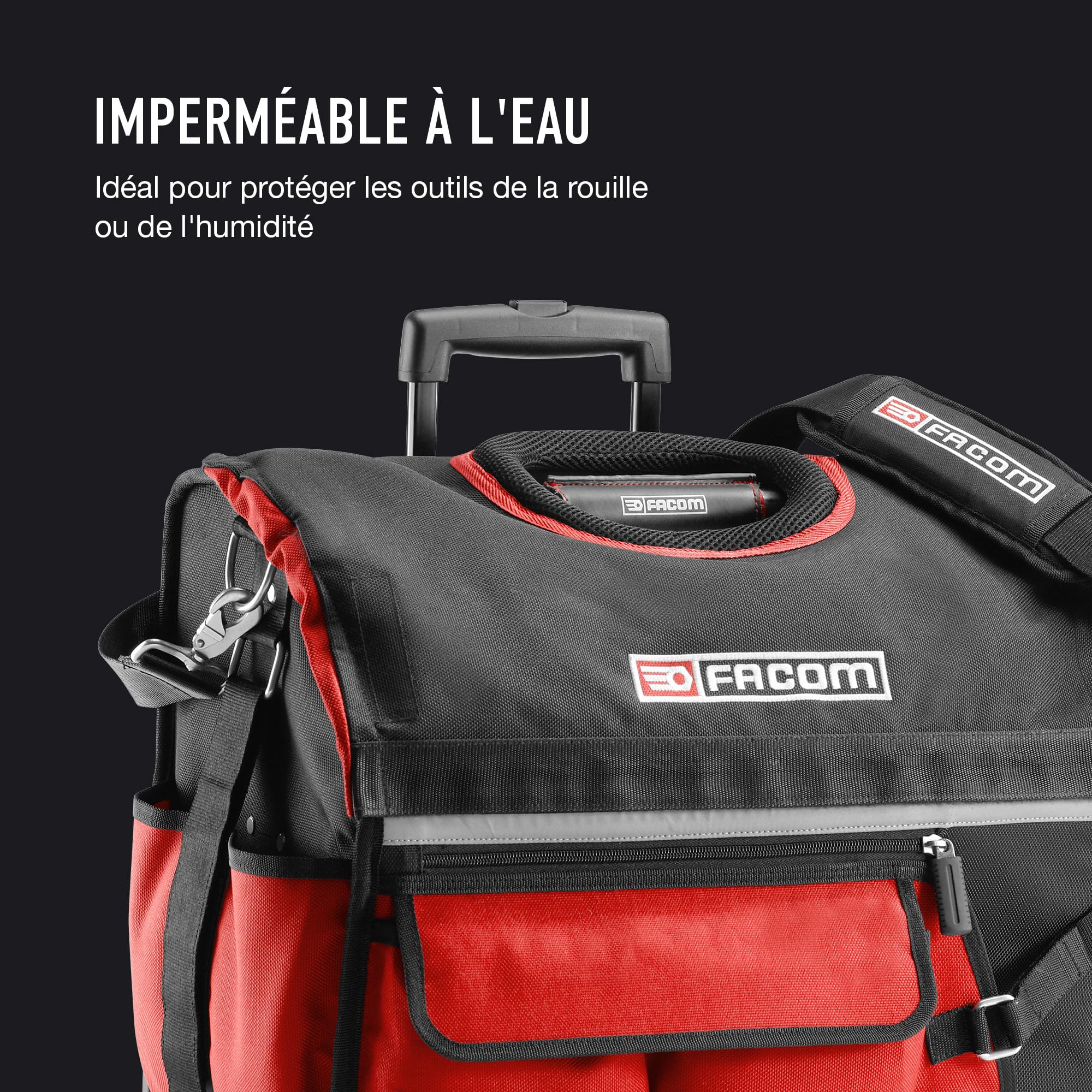 FACOM - Boîte à outils textile à roulettes, Sac ProBag, 550mm x 360mm x 440mm, BS.R20PB