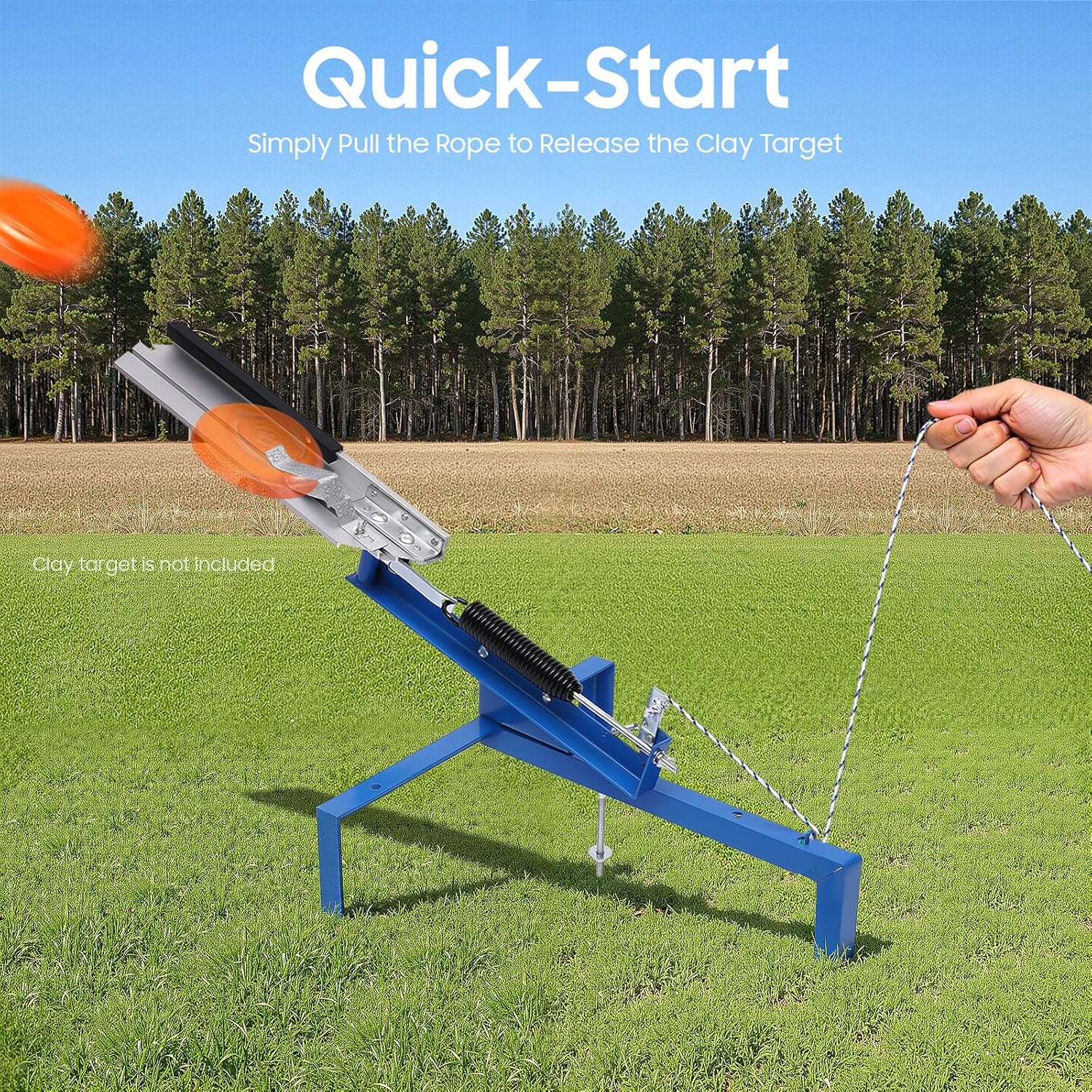 Adjustable Angles Target Thrower,Pressure-Driven Clay Target Thrower Machine,Outdoor Straining Aid Thrower for Playgrounds,Stadiums,Iron