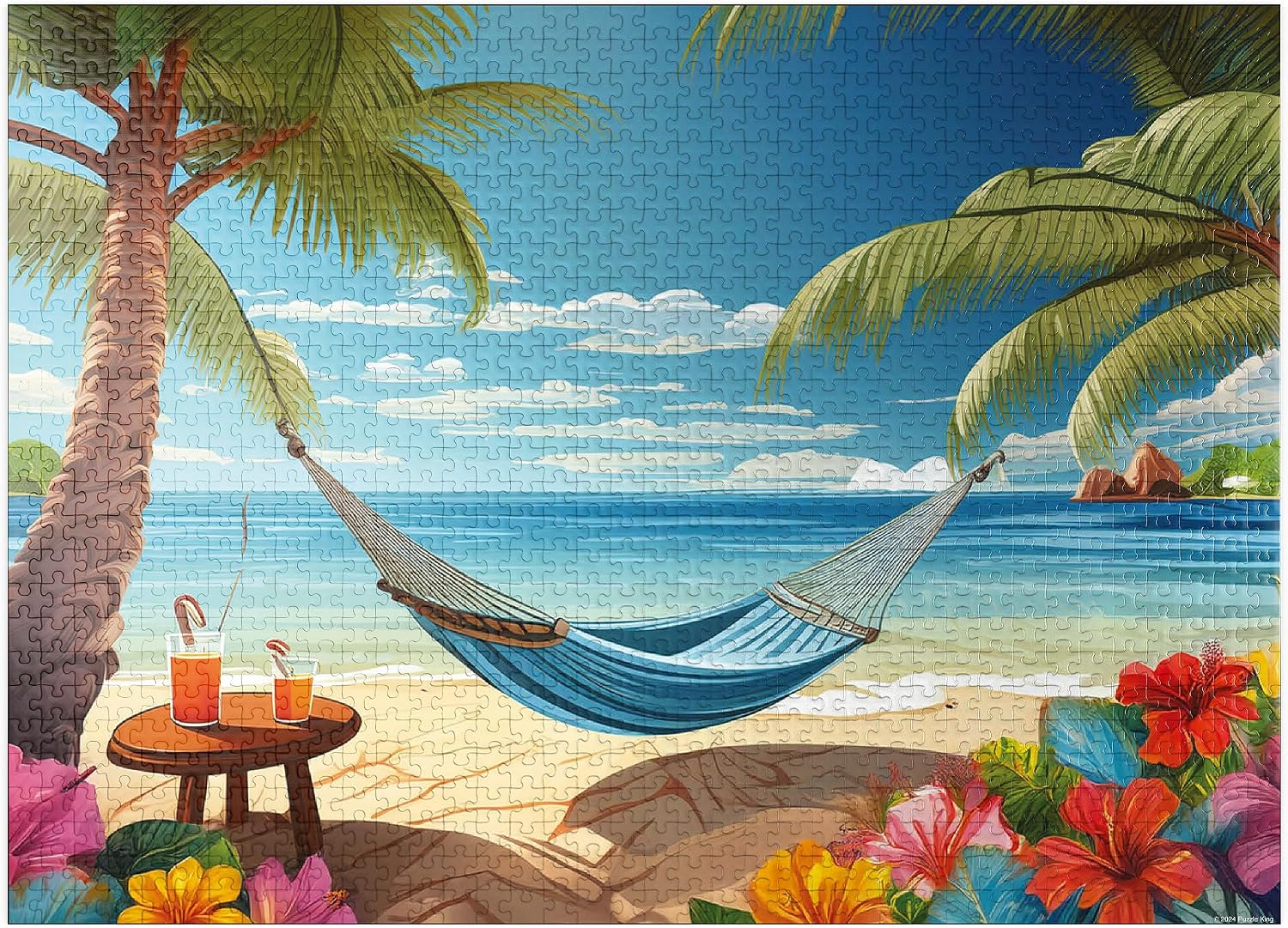 MyPuzzle Beach Escape - Premium 500 Piece Jigsaw Puzzle for Adults