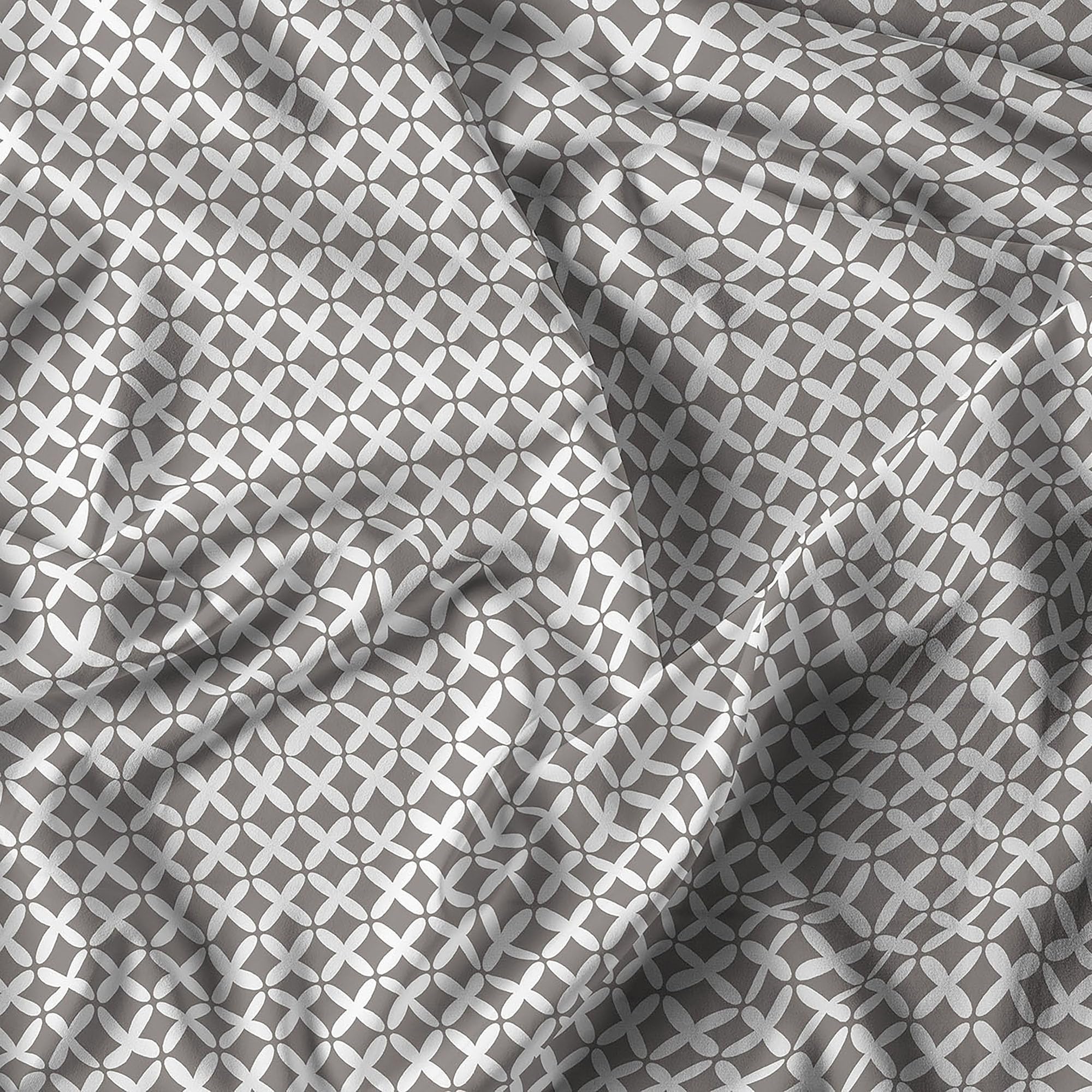 Italian Bed Linen Athena Duvet Cover Set with Printed Bag and Pillowcases, Rita Taupe, Double - Image 3