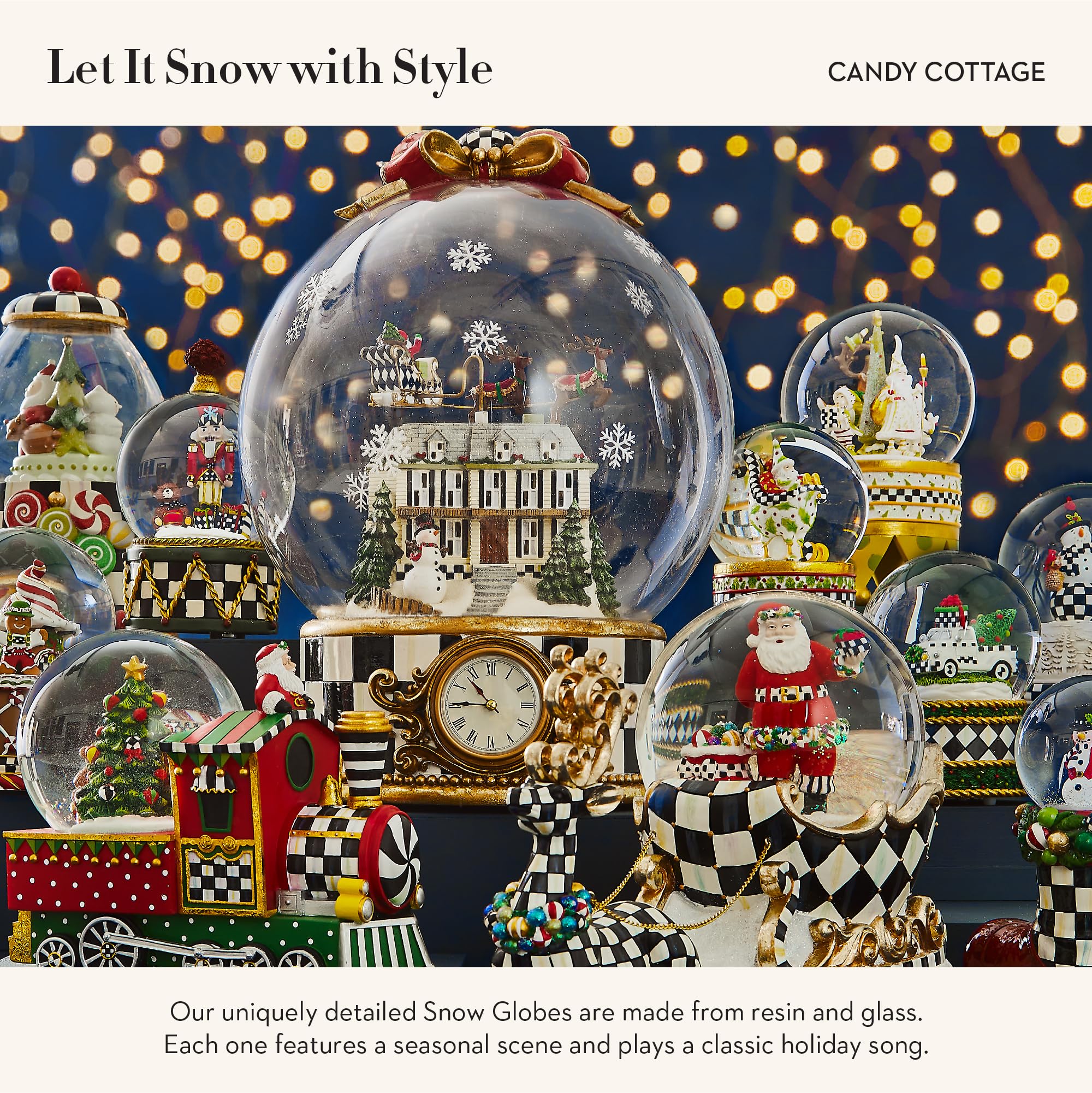 Mackenzie Childs マッケンジーチャイルズ スノードーム Amazon.co.jp: MacKenzie-Childs キャンディコテージ ジンジャー