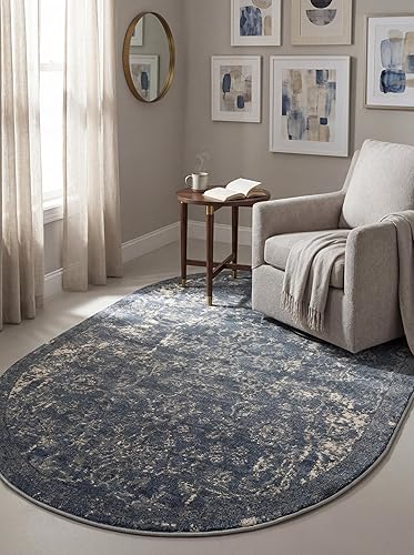 Miniatura 34 de Rugs.com Oregon Collection - Alfombra de pelo bajo color marfil de 7 x 10 pies, perfecta para salas de estar, comedores grandes, planos abiertos