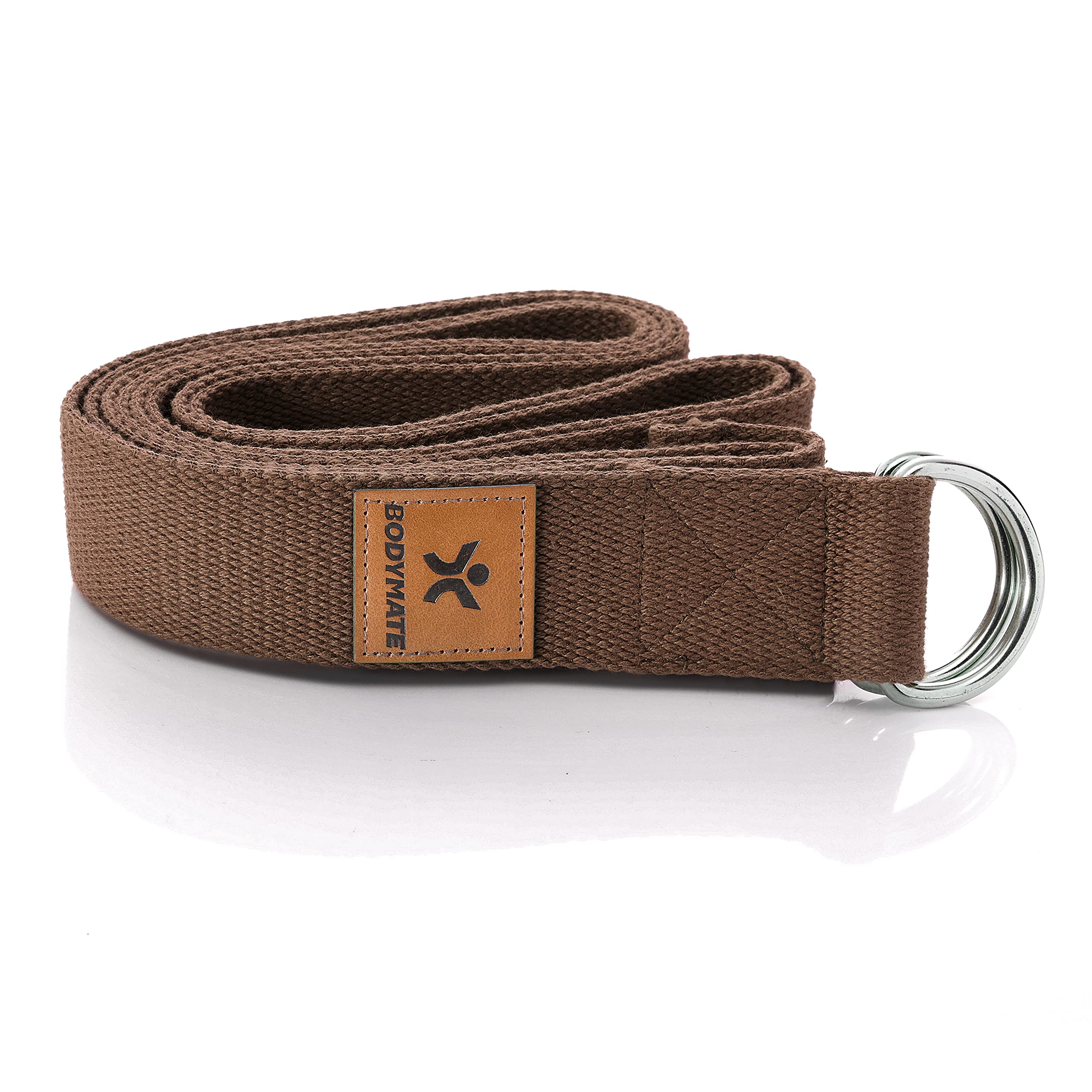 Cinturón De Yoga BODYMATE De Algodón Natural De 250 Cm, Ideal Para Estiramientos, Pilates Y Entrenamiento Miofascial, Con Hebilla De Ajuste Fácil Y Alta Durabilidad