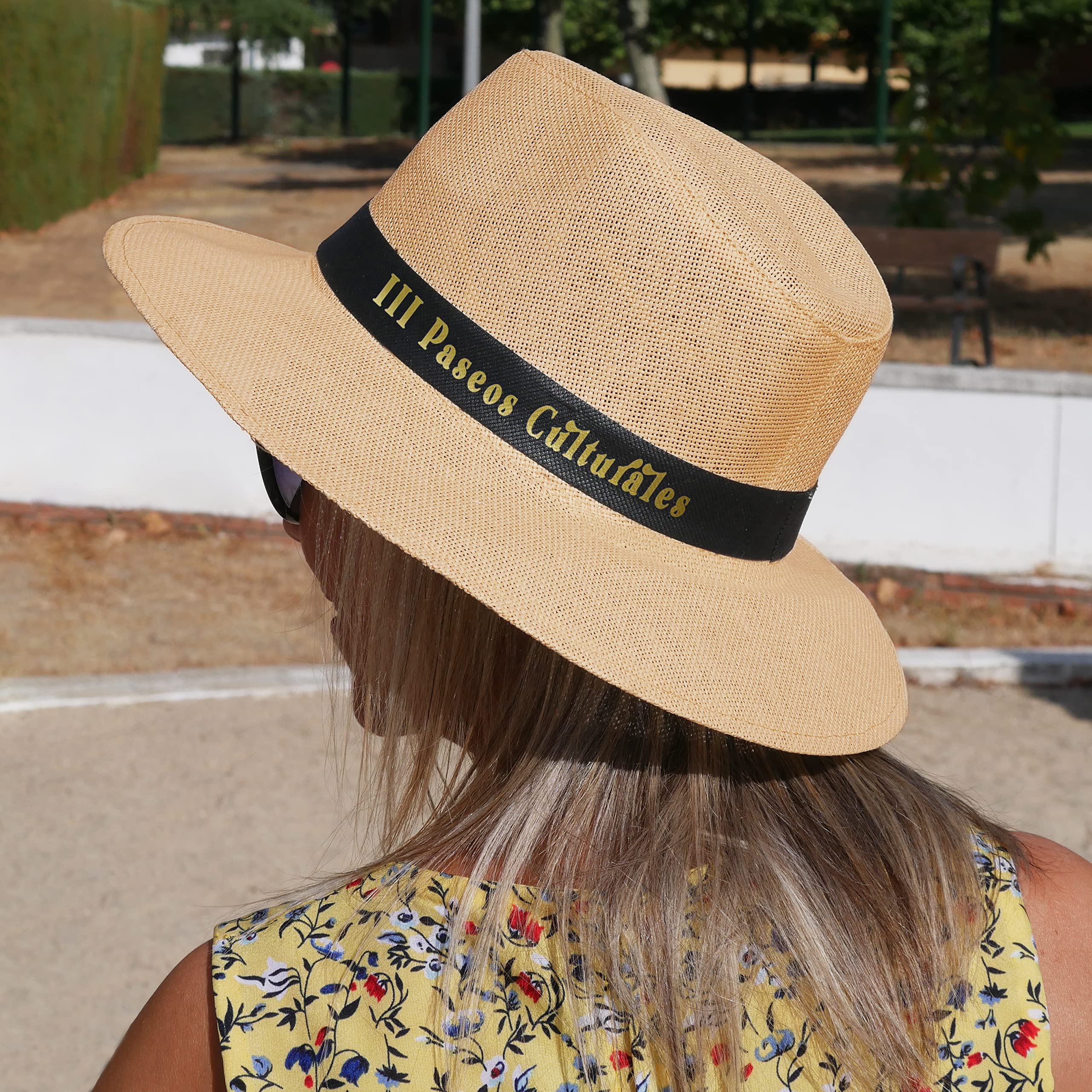 Pack de Sombreros Personalizados Panamá – Gorros de Paja con Tu Logo o Frase en la Cinta - Modelo Acapulco para Hombre y Mujer - En Tono Marrón o Beige