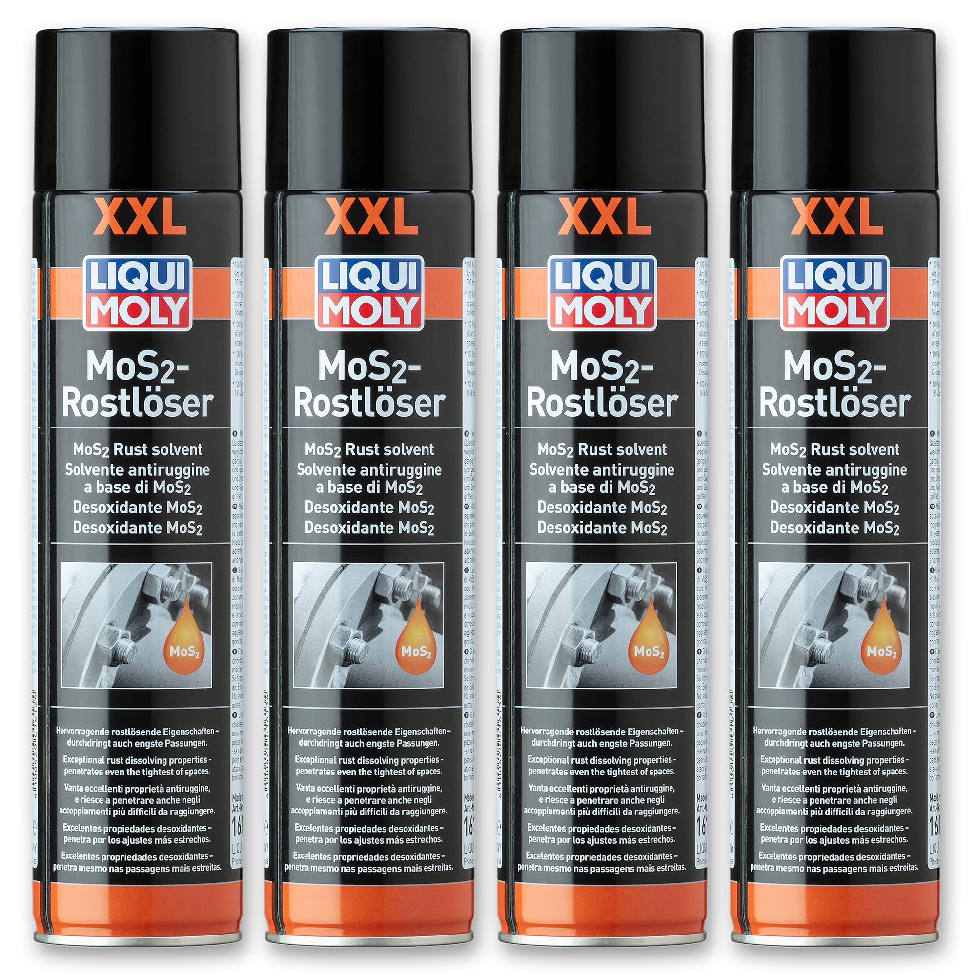 4x LIQUI MOLY 1613 MoS2-Rostlöser Rostschutz 600ml