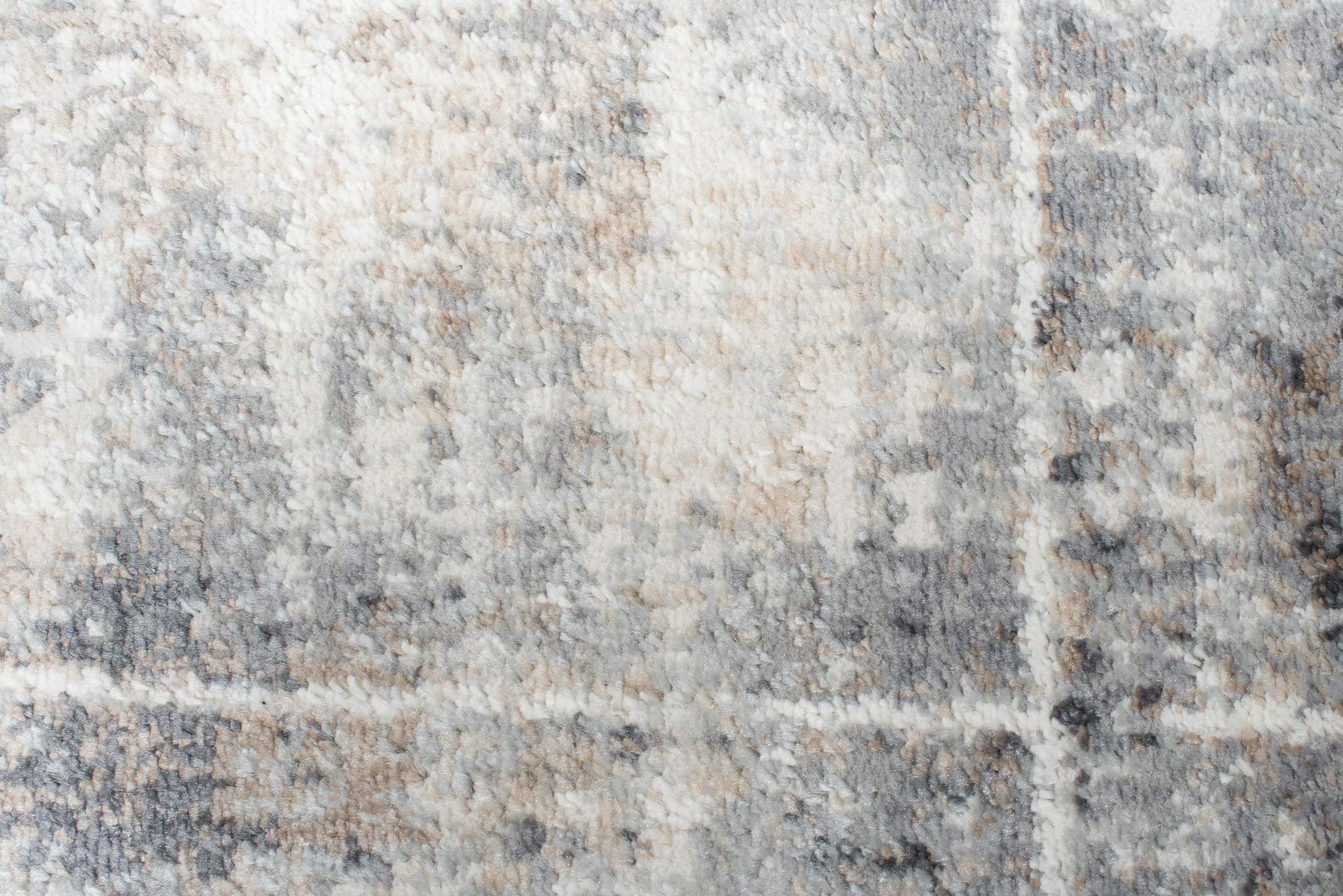 Tapiso Valley dywan z krótkim włosiem, nowoczesny, abstrakcyjny, szary, beżowy, kremowy, wielokolorowe linie, nakrapiane, do salonu, sypialni, 300 x 400 cm