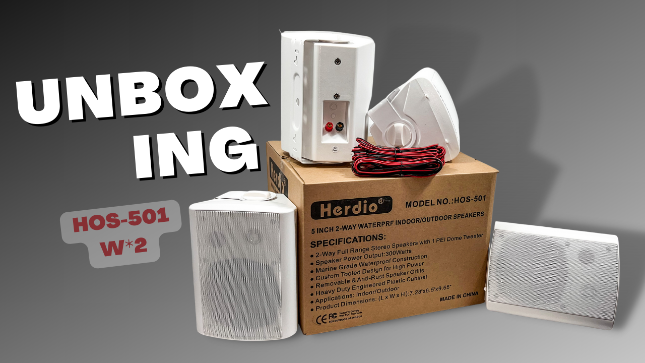 Casse Esterne Herdio 5,25" 600W - Altoparlanti Impermeabili Per Giardino, Terrazza E Camper