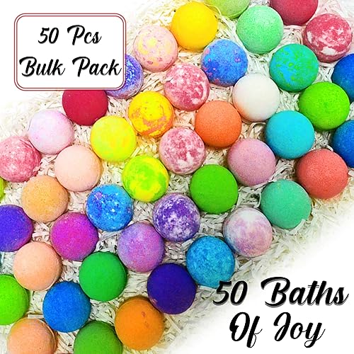 Miniatura 9 de El mejor juego de regalo de bombas de baño para mujeres, 50 bombas de baño envueltas individualmente a granel, bolas de baño hidratantes orgánicas