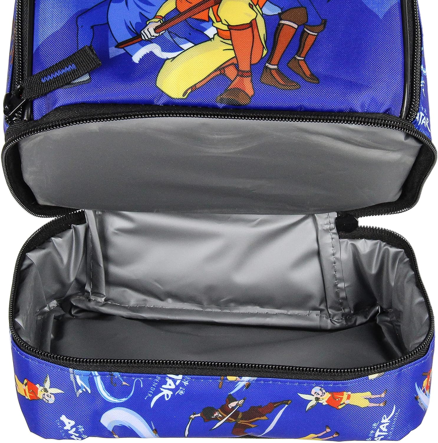 INTIMO Nickelodeon Avatar The Last Airbender Character Aang Katara Sokka Zuko Cartoon Dual Compartment Lunch Box Bag 9"