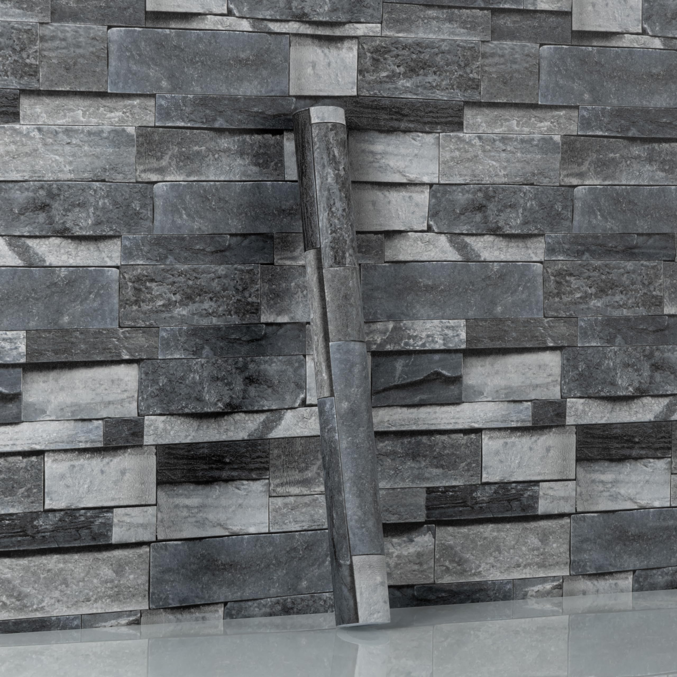 Hode Brick Effect Wallpaper Peel and Stick Wallpaper Vinyl Wrap for Wall — image 1