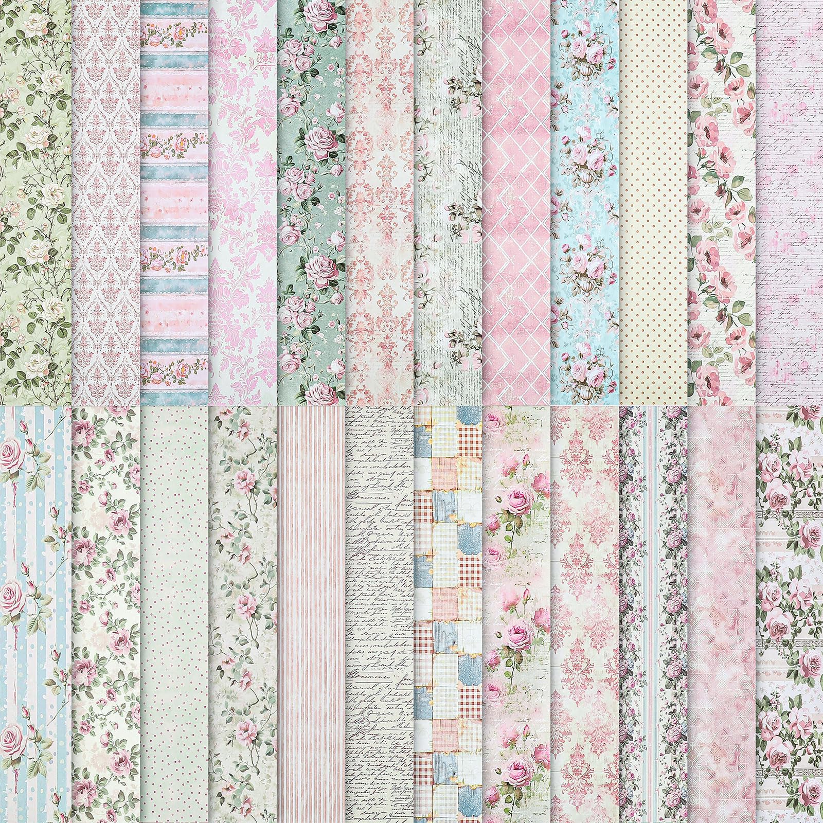 Boho Scrapbook Paper - 24 Sheets 12x12 -10