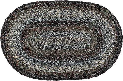 Miniatura 6 de Colección trenzada de alta calidad Night Shadow  Estilo primitivo, rústico, campestre, de granja, yutealgodón, 30 días sin riesgos, alfombra de